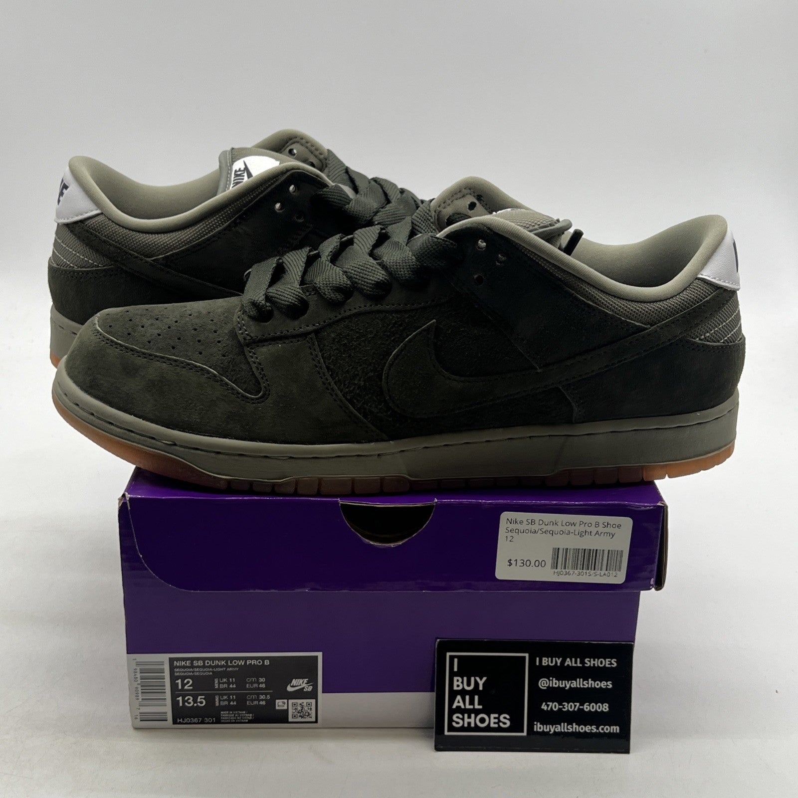 Size 12 - Nike Dunk SB Pro B Low Sequoia (HJ0367-301)
