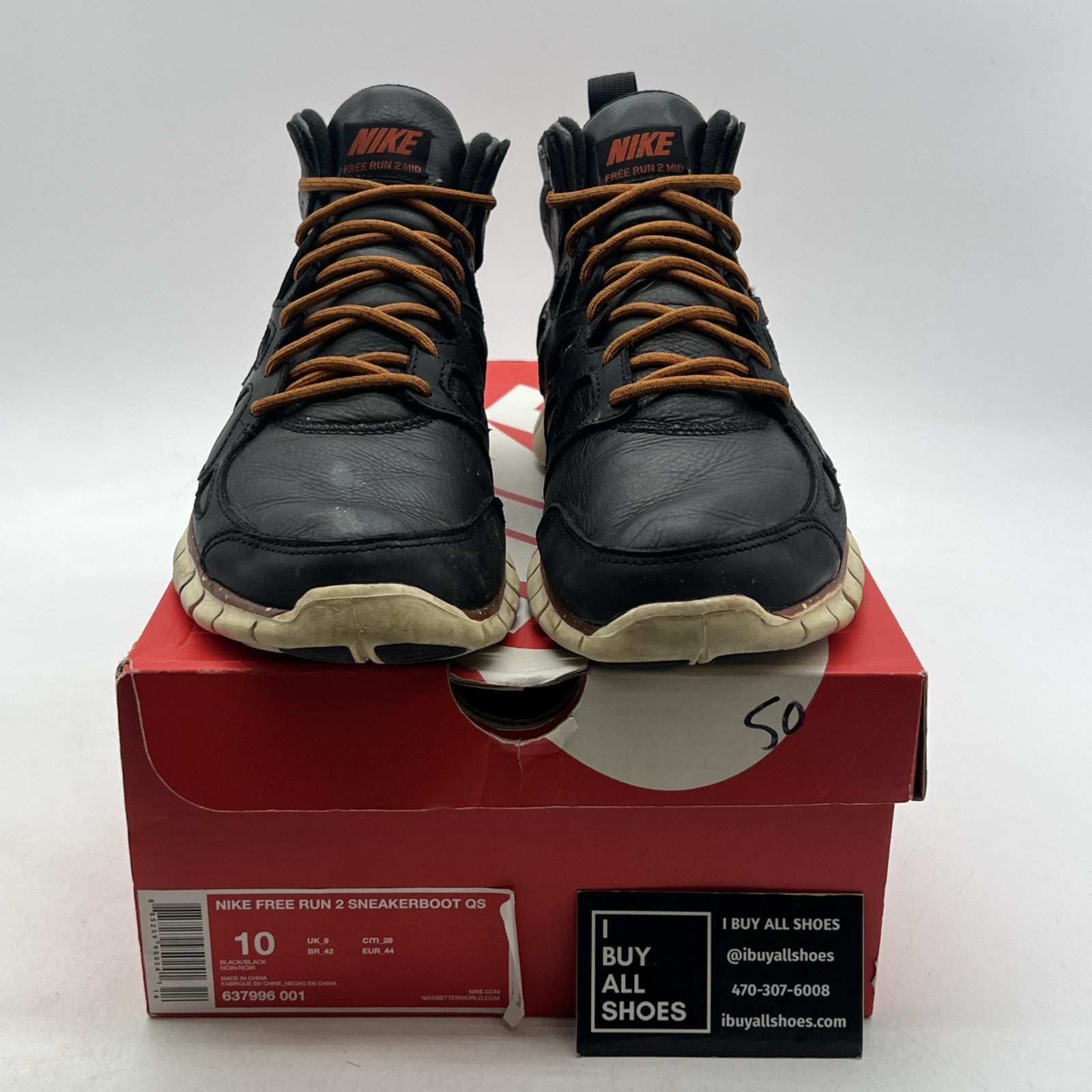 Size 10 - Nike Free Run 2 Sneakerboot QS (637996-001)