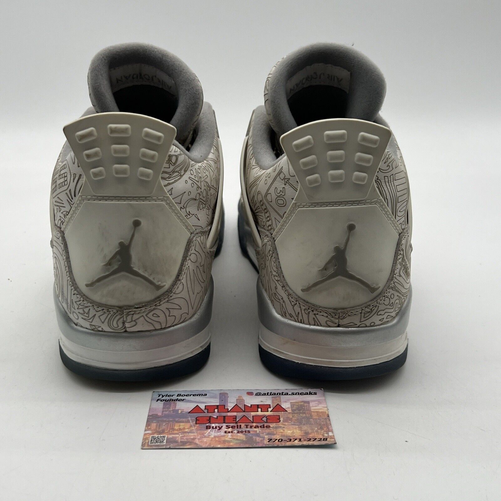 Size 11 - Air Jordan 4 Retro 30th Anniversary Laser White Leather (705333-106)