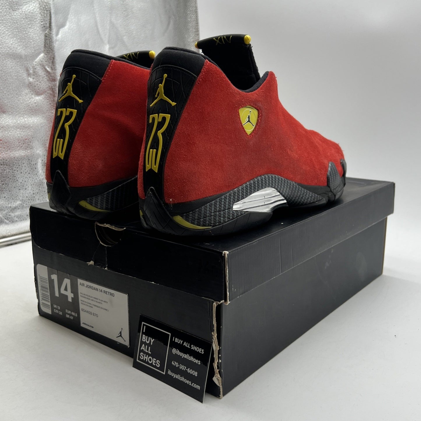 Size 14 - Air Jordan 14 Retro Ferrari (654459-670)