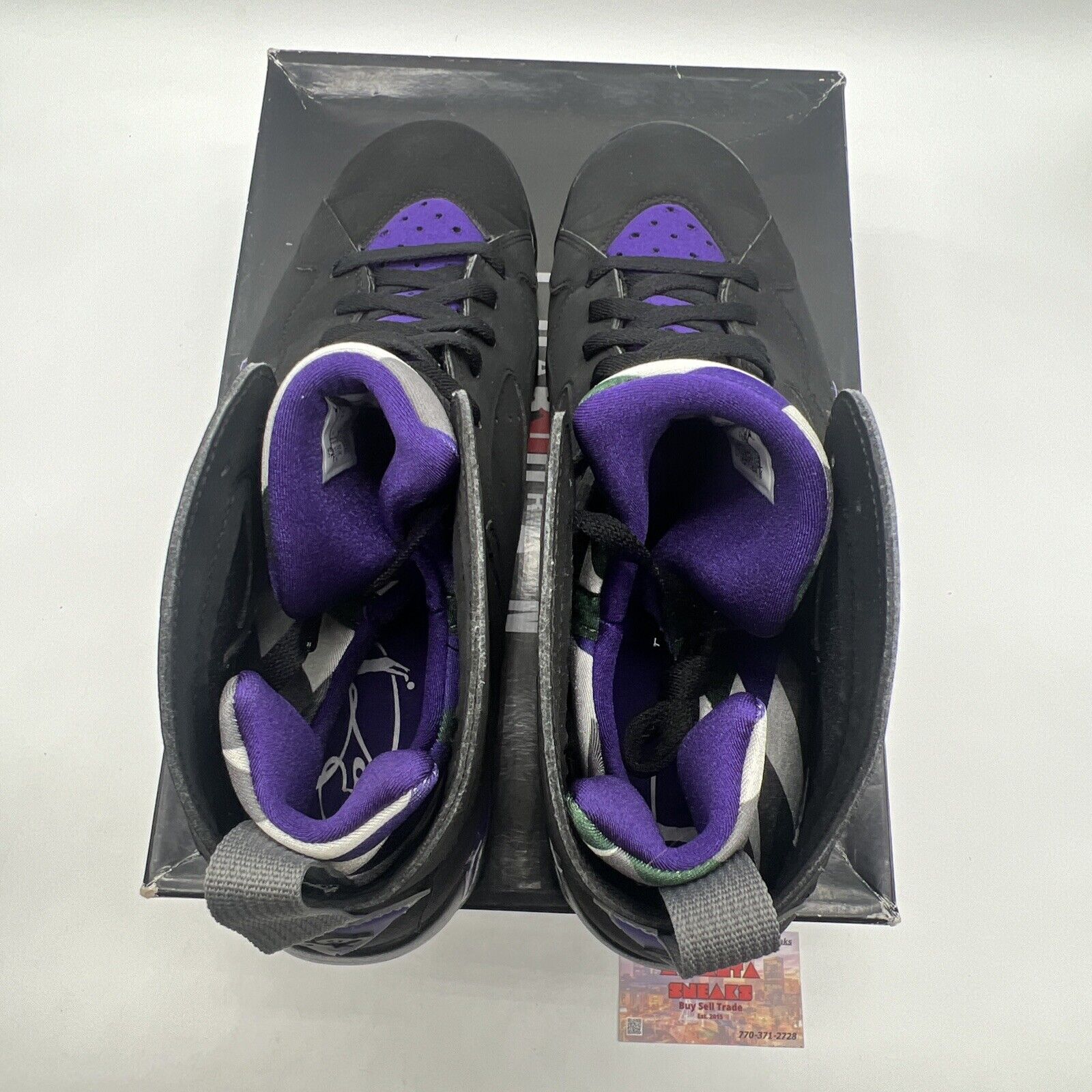 Size 13 - Air Jordan 7 Retro PE Ray Allen Black Purple Suede (304775-053)