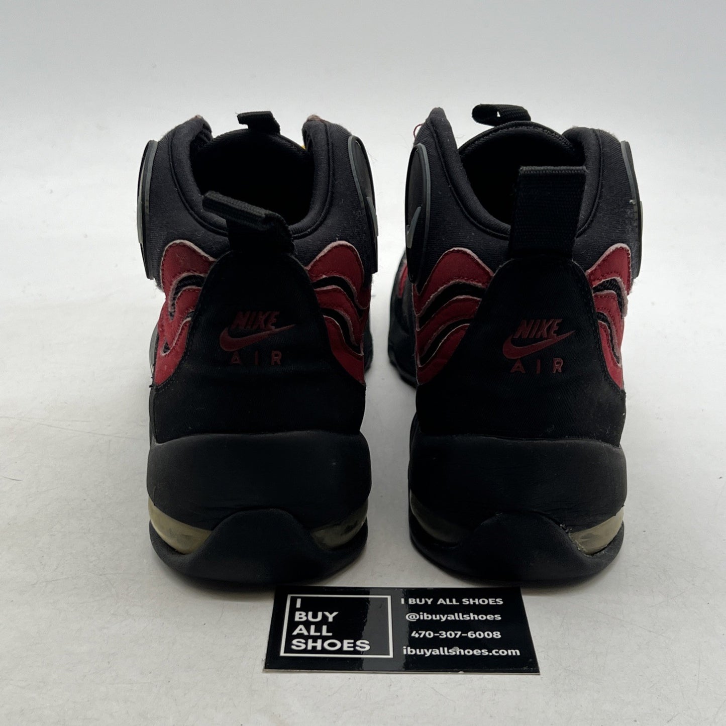 Size 10.5 - Nike Air Bakin 2013 Black Red (316383-001)
