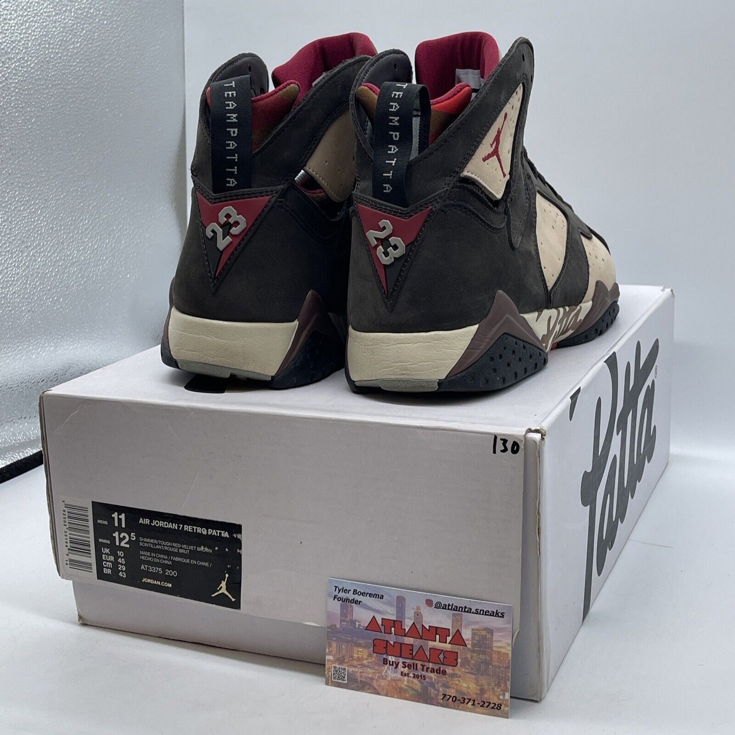 Size 11 - Patta x Air Jordan 7 Retro OG SP Shimmer Tan Brown Suede (AT3375-200)