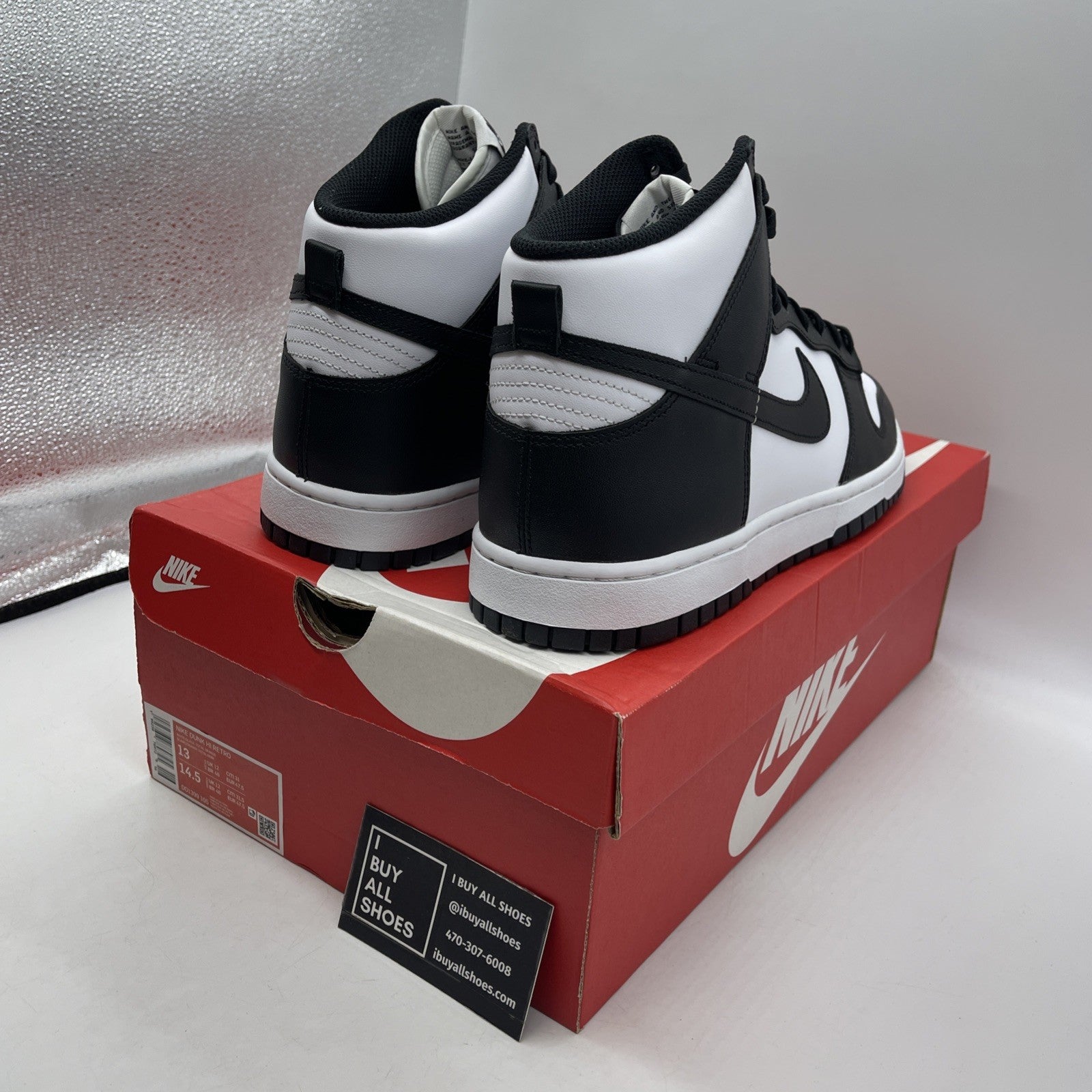 Size 13 - Nike Dunk High Black White (DD1399105)