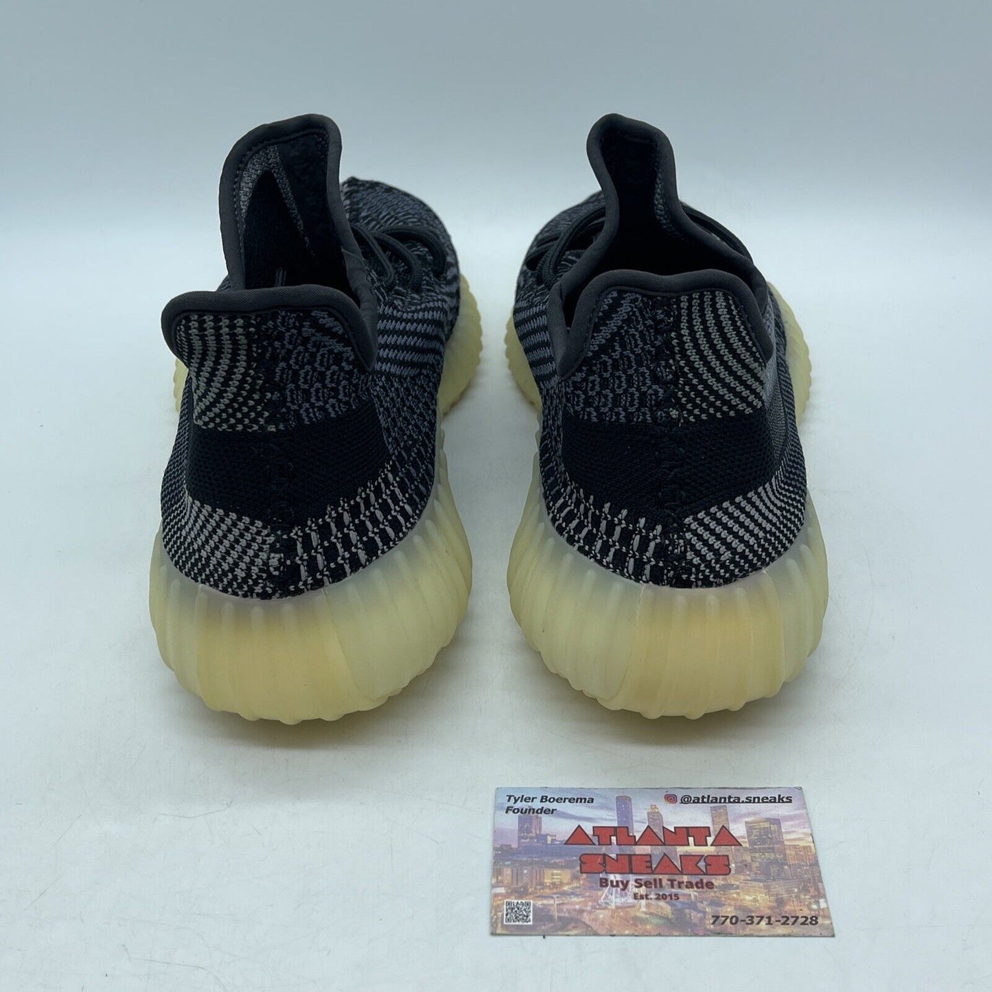 Size 10.5 - adidas Yeezy Boost 350 V2 Low Carbon black Blue (FZ500)