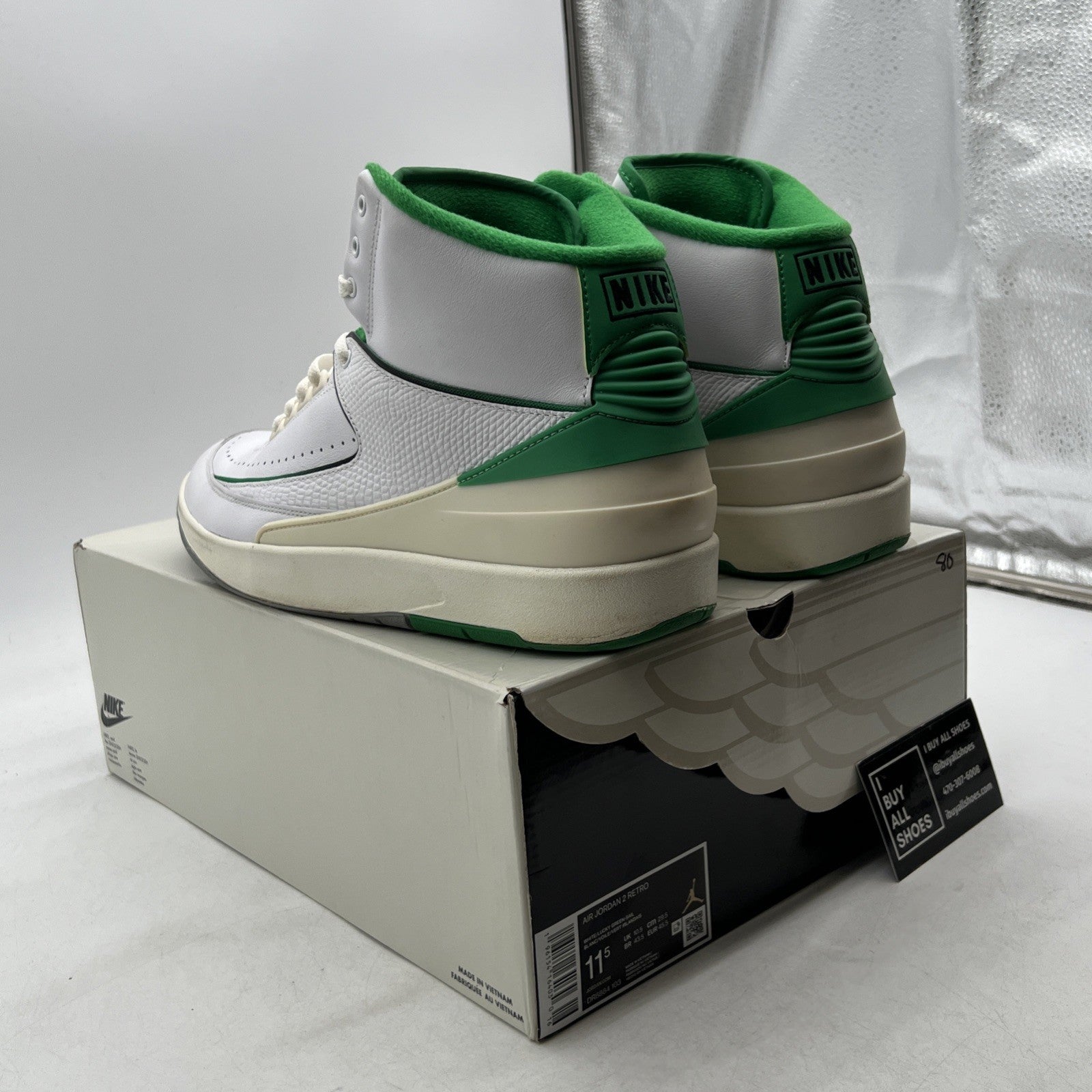 Size 11.5 - Air Jordan 2 Retro Lucky Green (DR8884-103)
