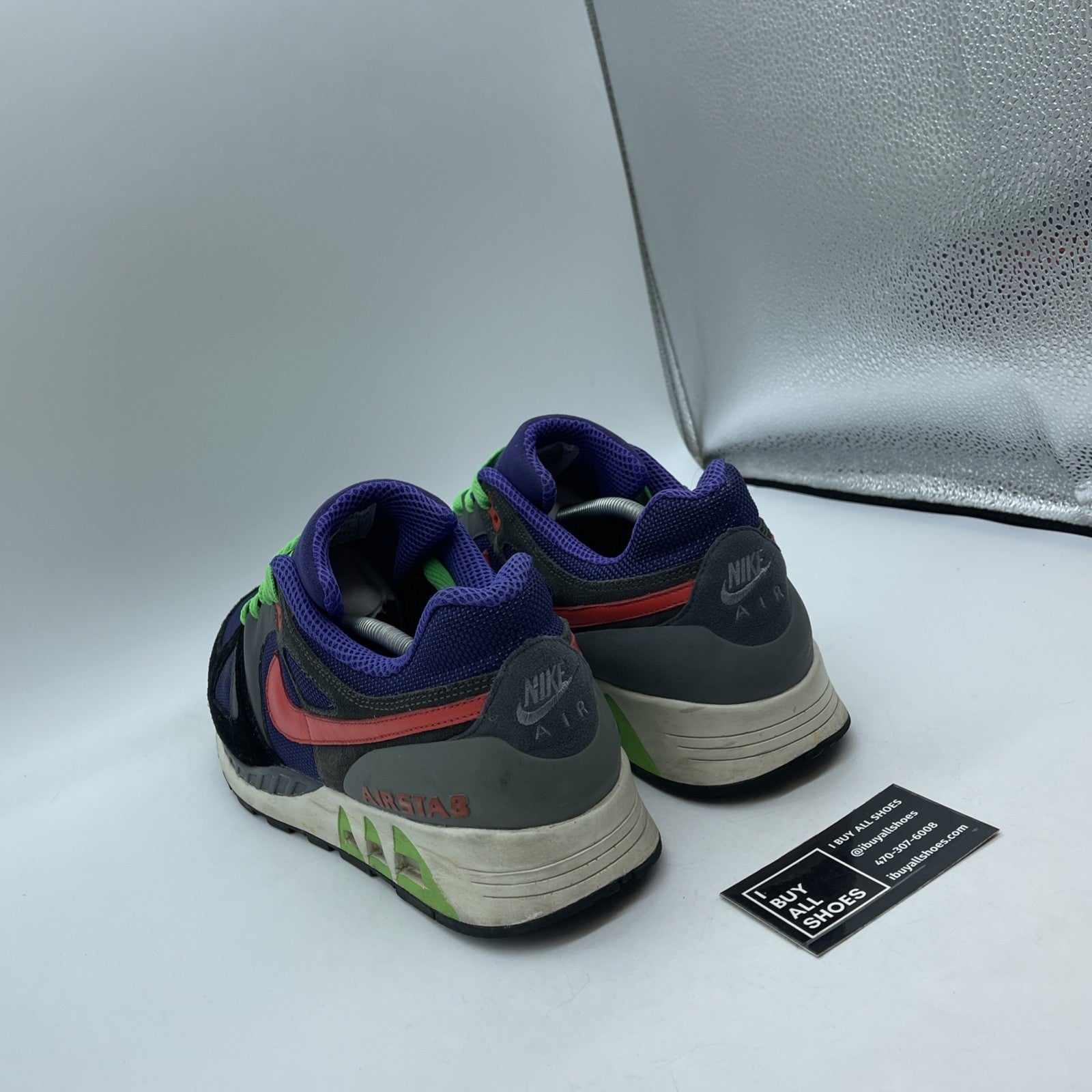 Size 13 - Nike Air Stab Premium Purple Black Grey Suede Leather (313717-581)