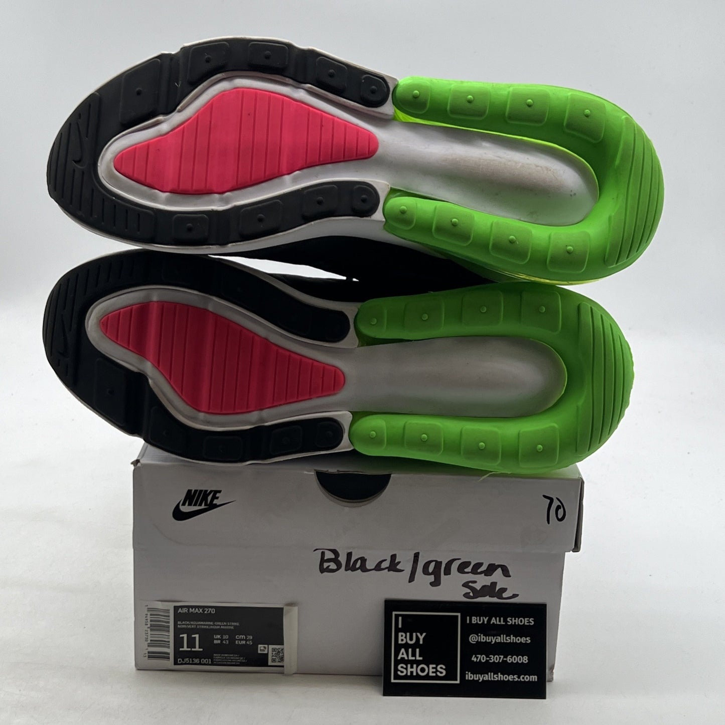 Size 11 - Nike Air Max 270 Black Green Strike (DJ5136-001)