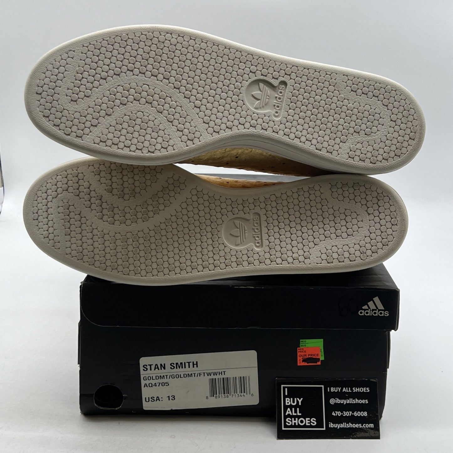 Size 13 - Adidas Stan Smith Gold Metallic (AQ4705)