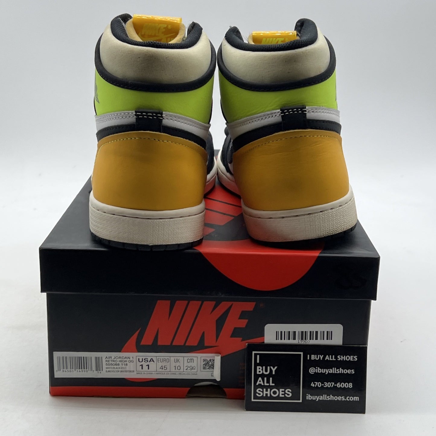 Size 11 - Air Jordan 1 Retro High OG Volt (555088-118)