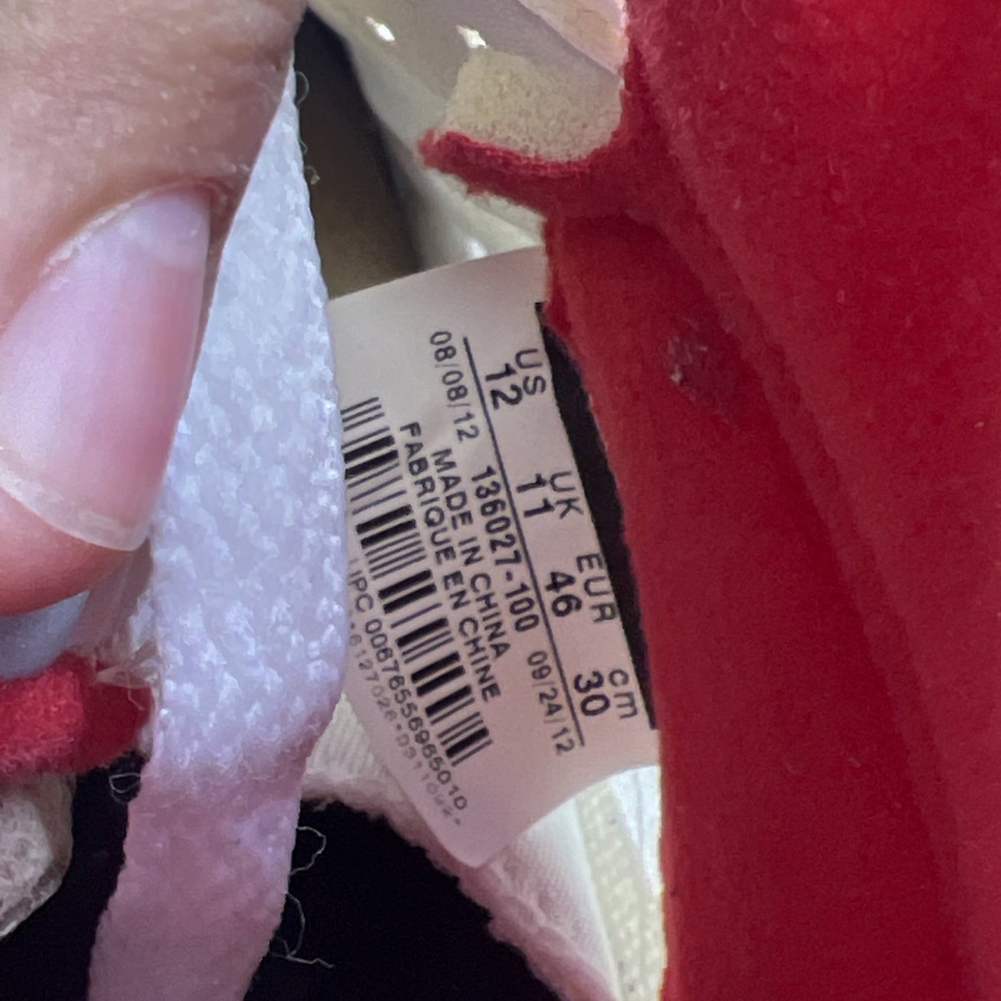 Size 12 - Air Jordan 5 Retro 2013 White Fire Red (136027-100)
