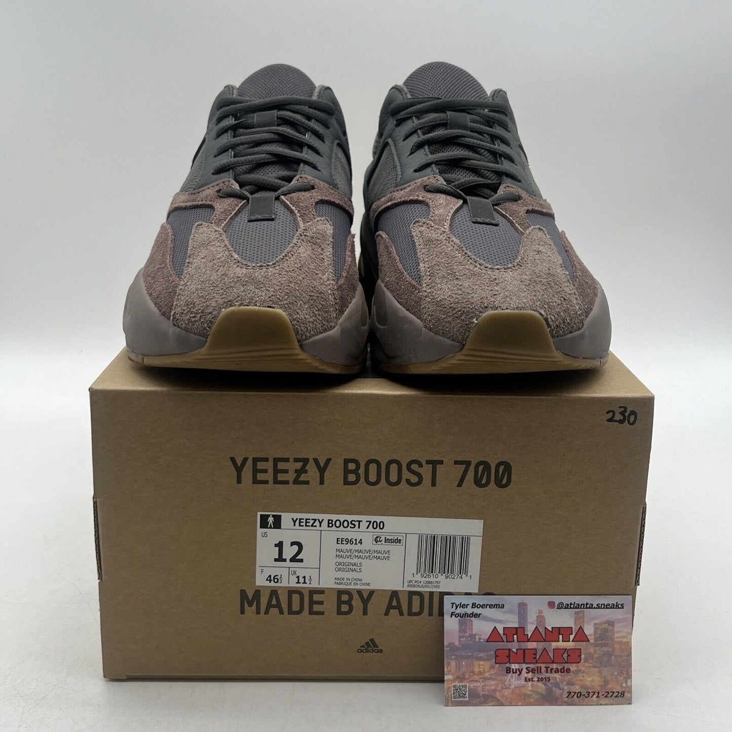 Size 12 - adidas Yeezy Boost 700 V1 Mauve Black Brown Suede (EE9614)