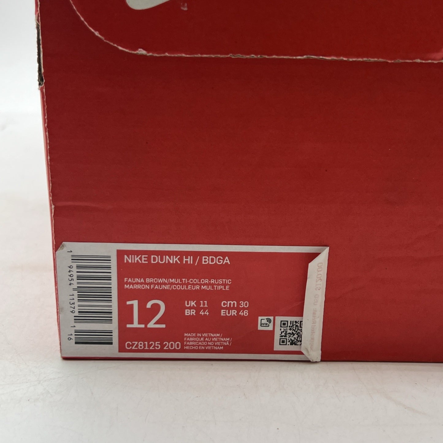 Size 12 - Nike Bodega x Dunk High Legend (CZ8125-200)