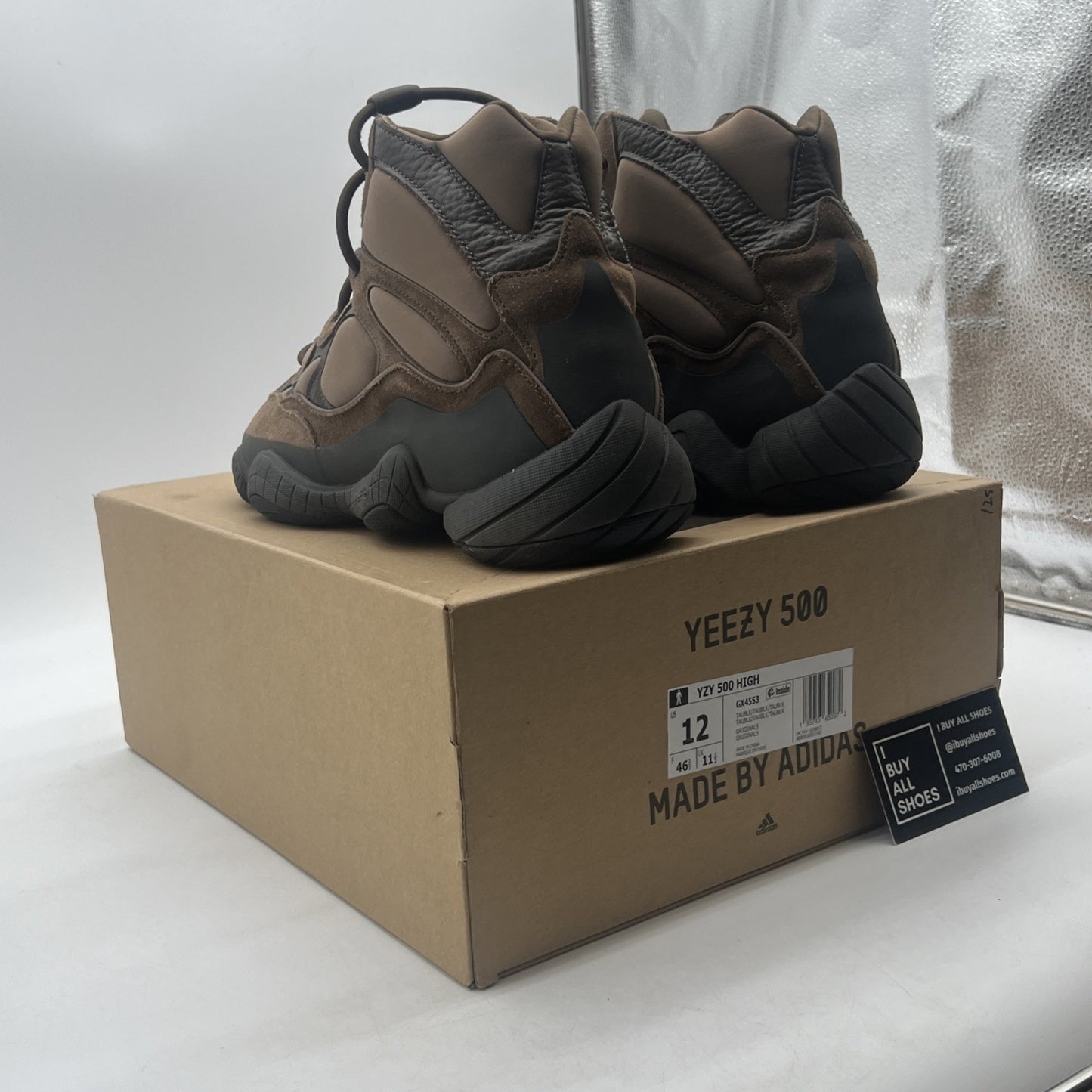 Size 12 - adidas Yeezy 500 High Taupe Black (GX4553)