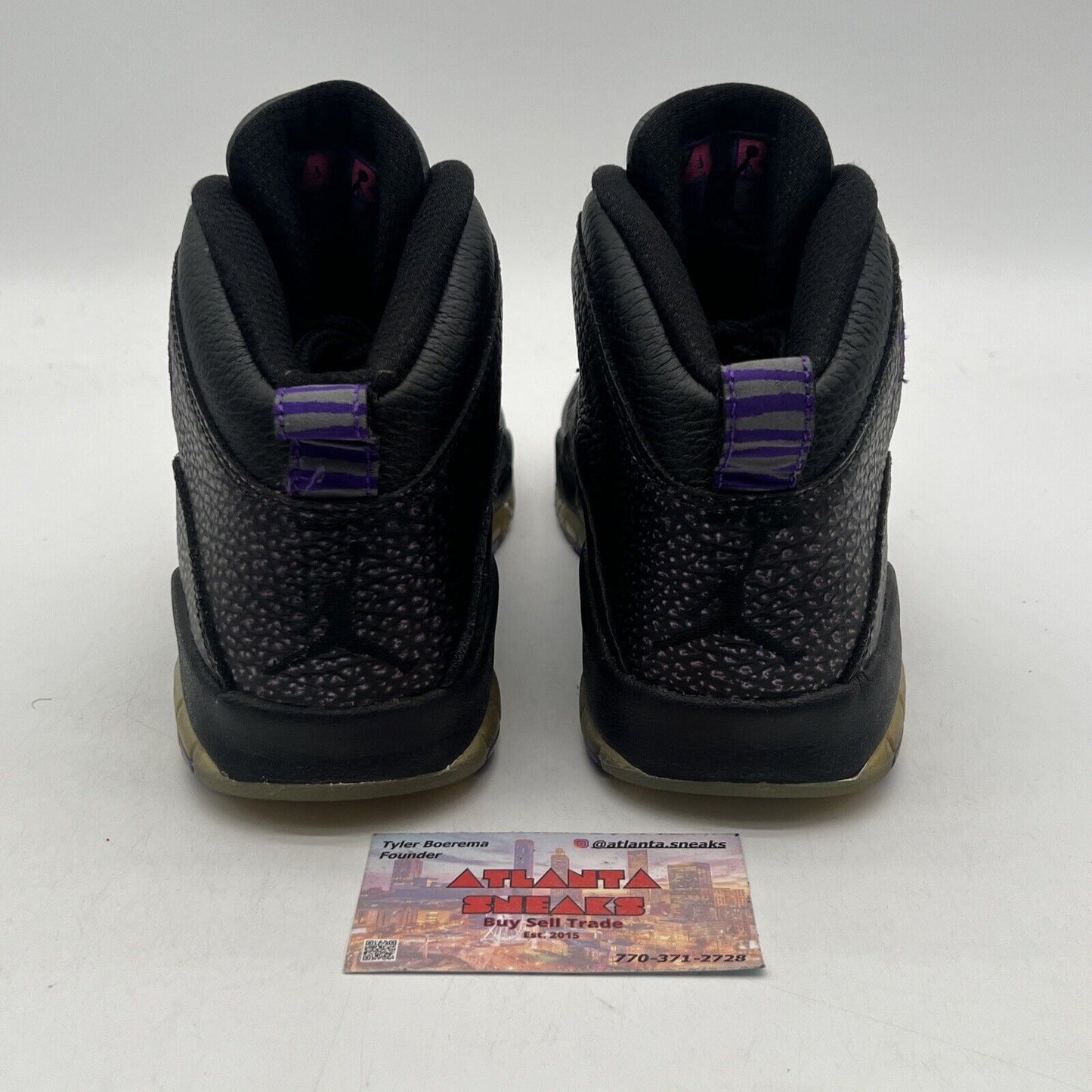 Size 8.5 - Air Jordan 10 Retro Paris Black Purple Leather (310805-018)