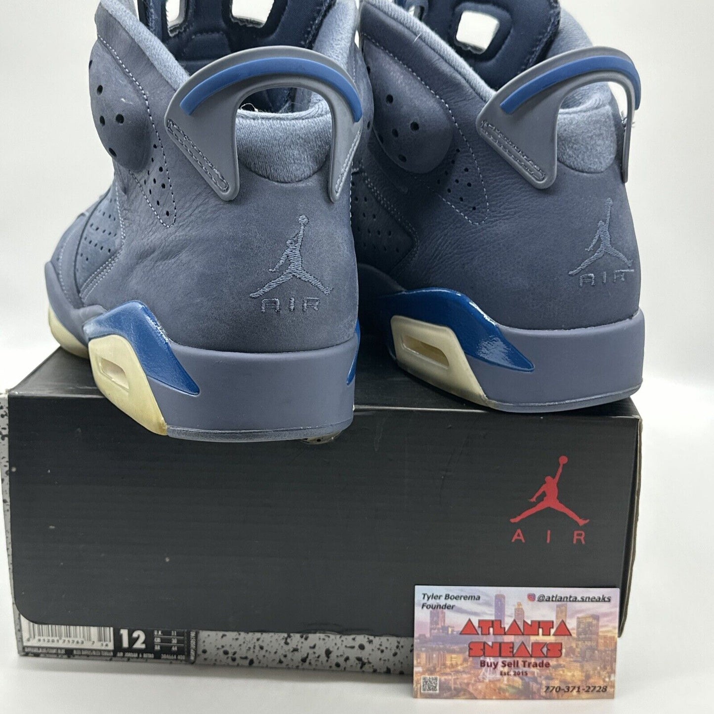 Size 12 - Jordan 6 Retro Jimmy Butler, Diffused Blue 2018 Rare Colroway OG With