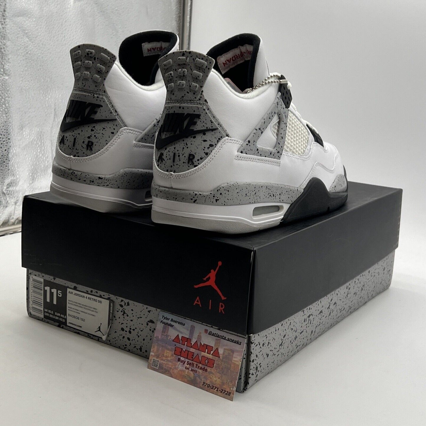 Size 11.5 - Air Jordan 4 Retro OG Mid White Cement (840606-192)