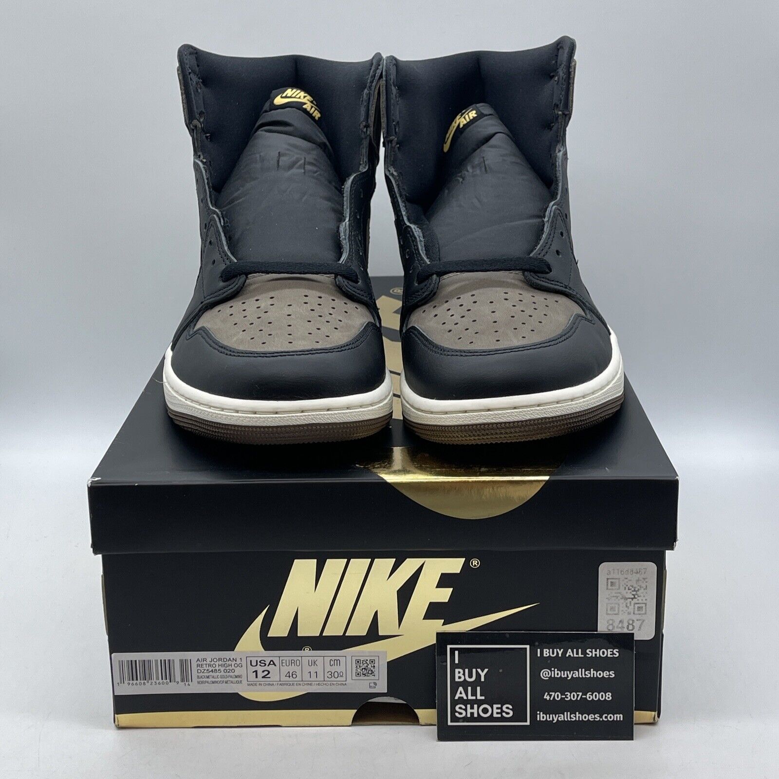 Size 12 - Jordan 1 Retro OG High Palomino Brown Black Suede Leather (DZ5485-020)