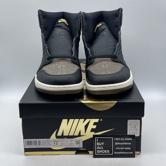 Size 12 - Jordan 1 Retro OG High Palomino Brown Black Suede Leather (DZ5485-020)