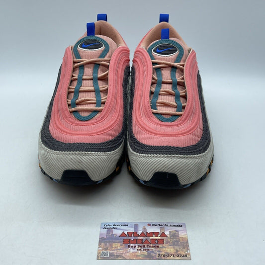 Size 12 - Nike Air Max 97 Corduroy Pack - Pink Grey Blue Suede (CQ7512-046)