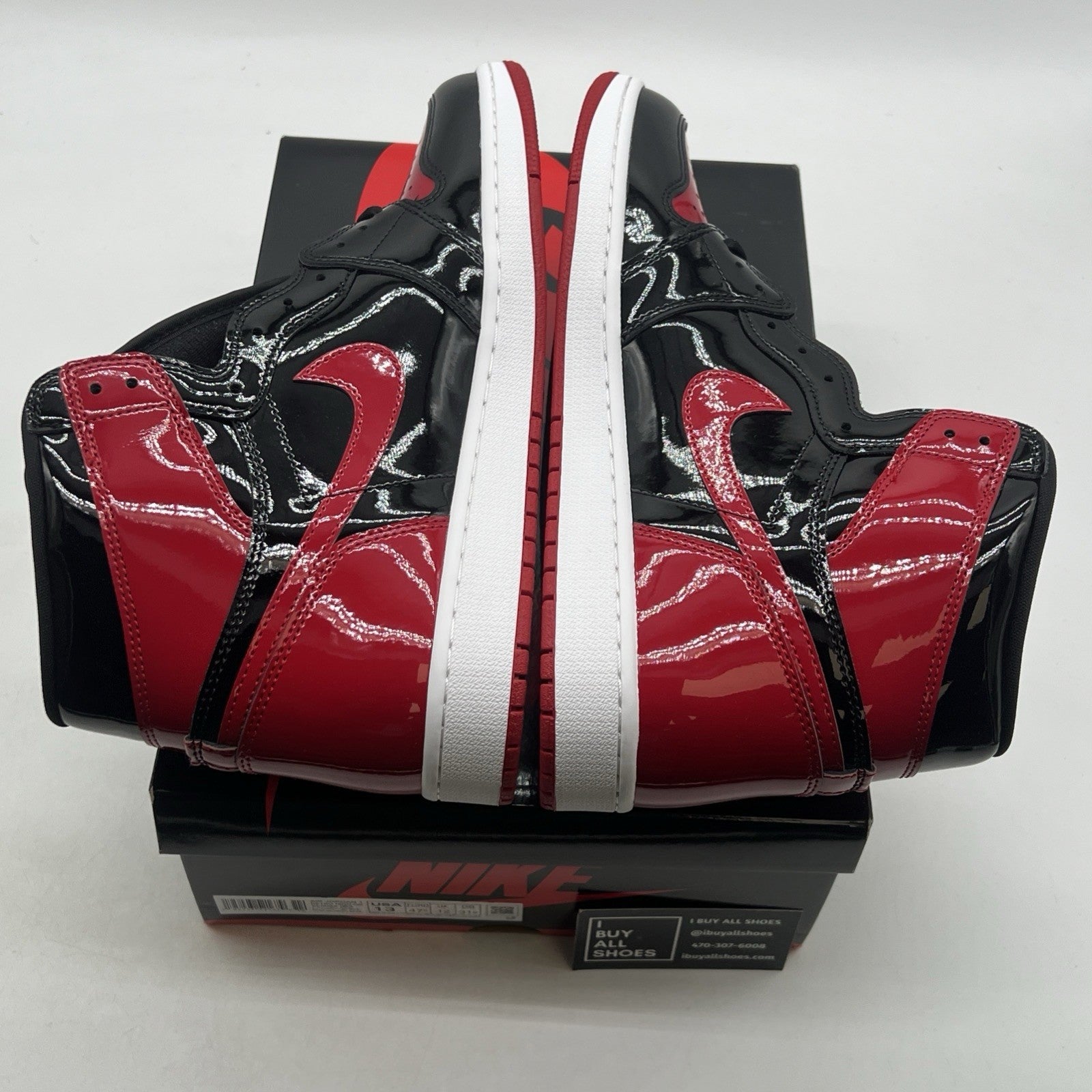 Size 13 - Air Jordan 1 Retro OG High Patent Bred (555088-063)