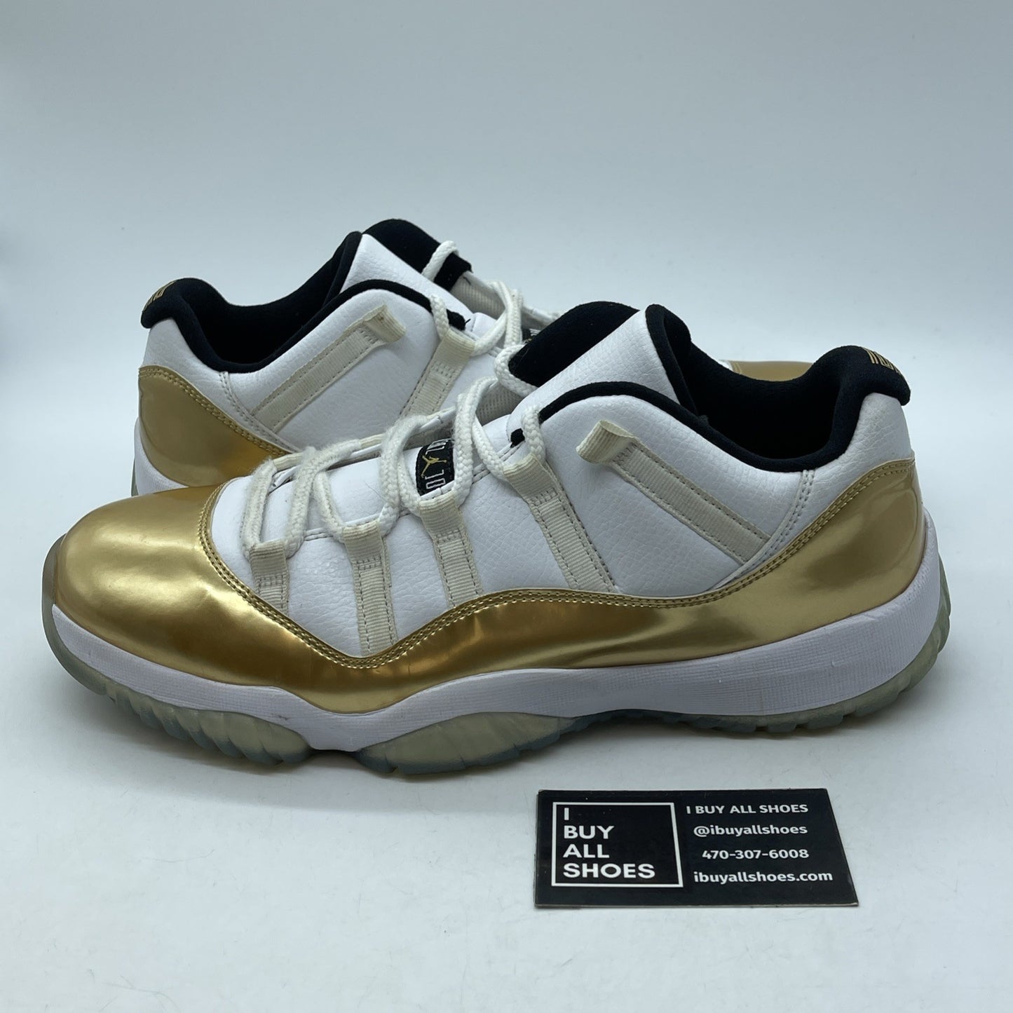 Size 11 - Air Jordan 11 Retro Low Closing Ceremony Gold White (528895-103)