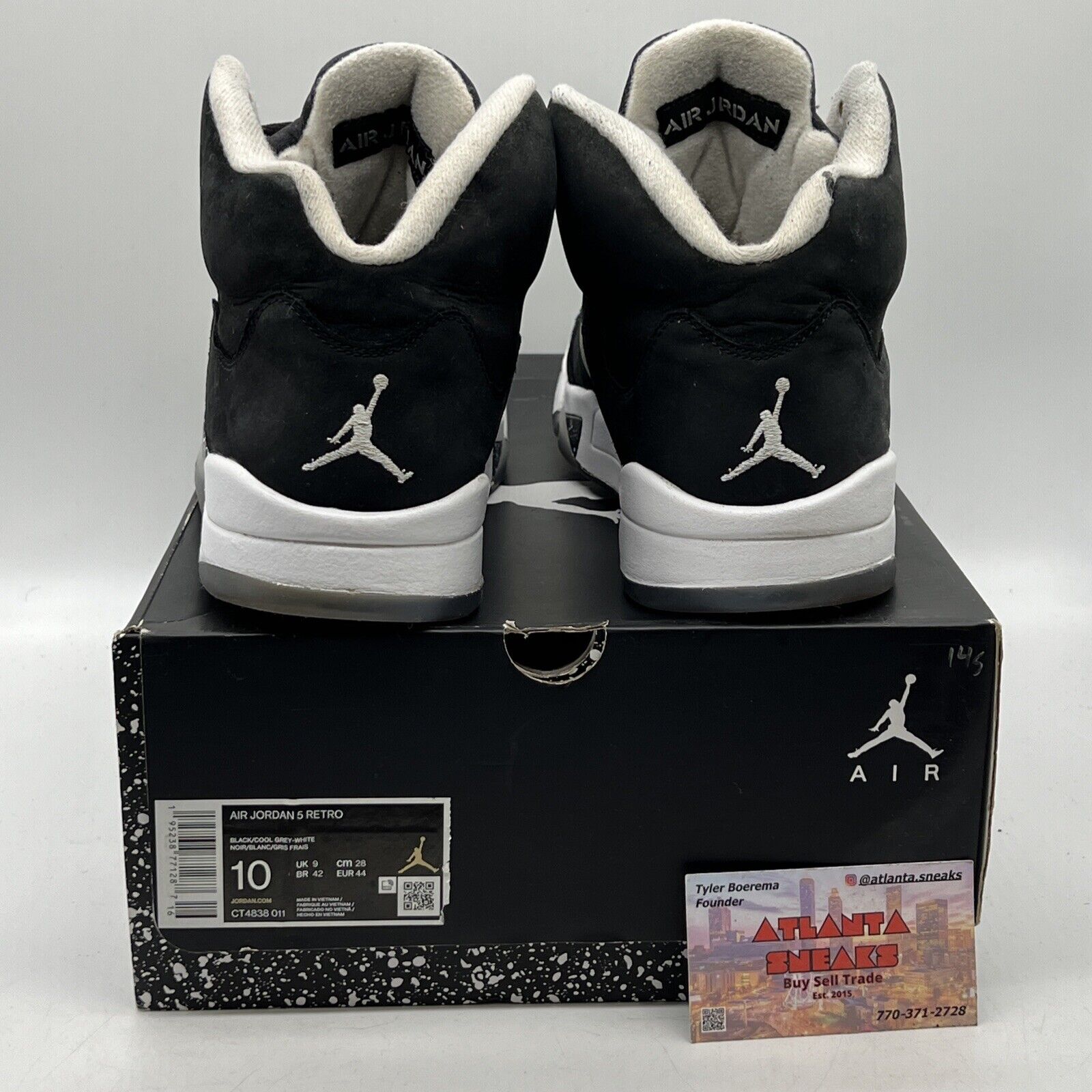 Size 10 - Jordan 5 Retro Mid Oreo White Black Suede Icey (CT4838-011)