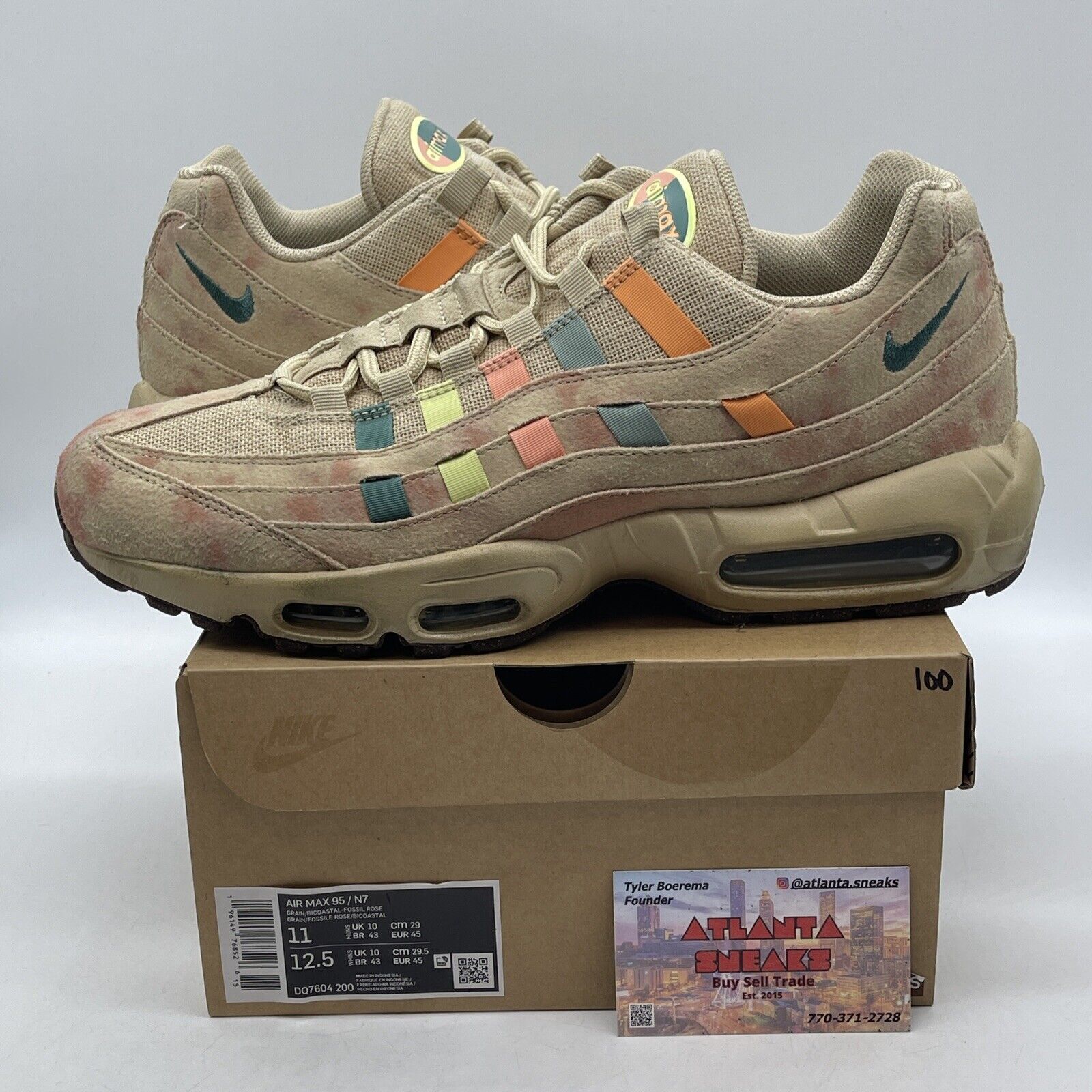 Size 11 - Nike Air Max 95 N7 2022 Brown Green Orange Blue Suede (DQ7604-200)