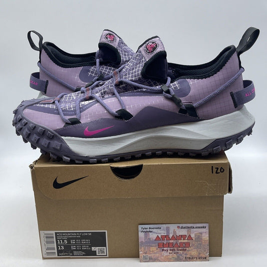 Size 11.5 - Nike ACG Mountain Fly SE Low Canyon Purple Grey Suede (DO1979-500)