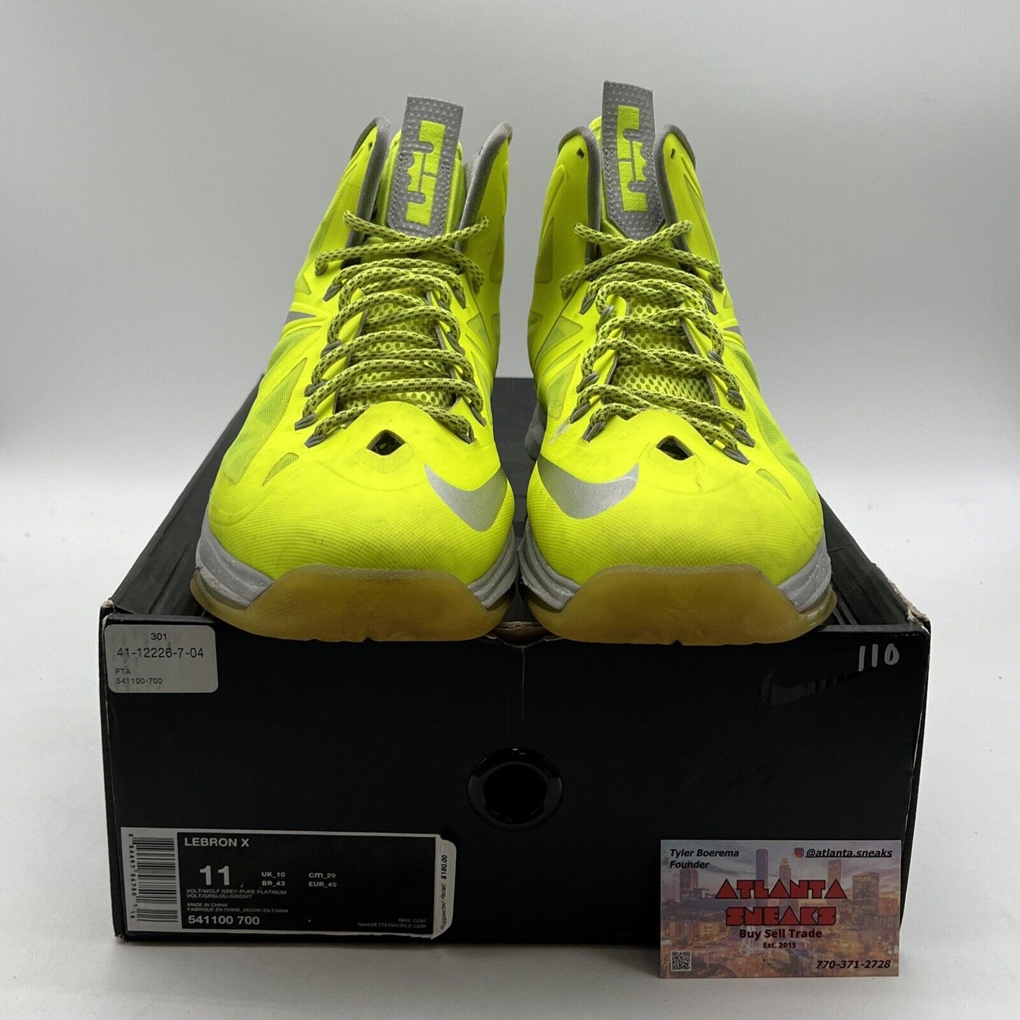 Size 11 - Nike LeBron 10 Volt - (541100-700)