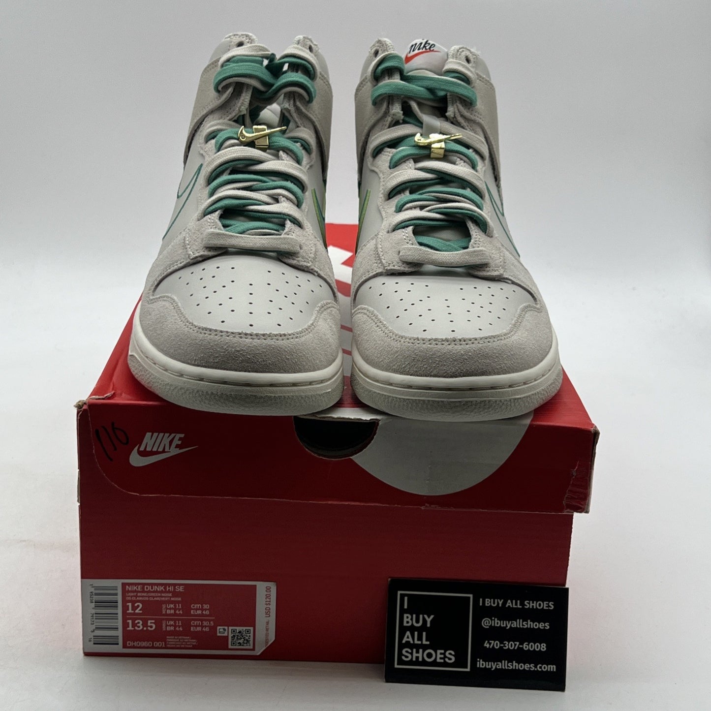 Size 12 - Nike Dunk SE High First Use Pack - Green Noise (DH0960-001)