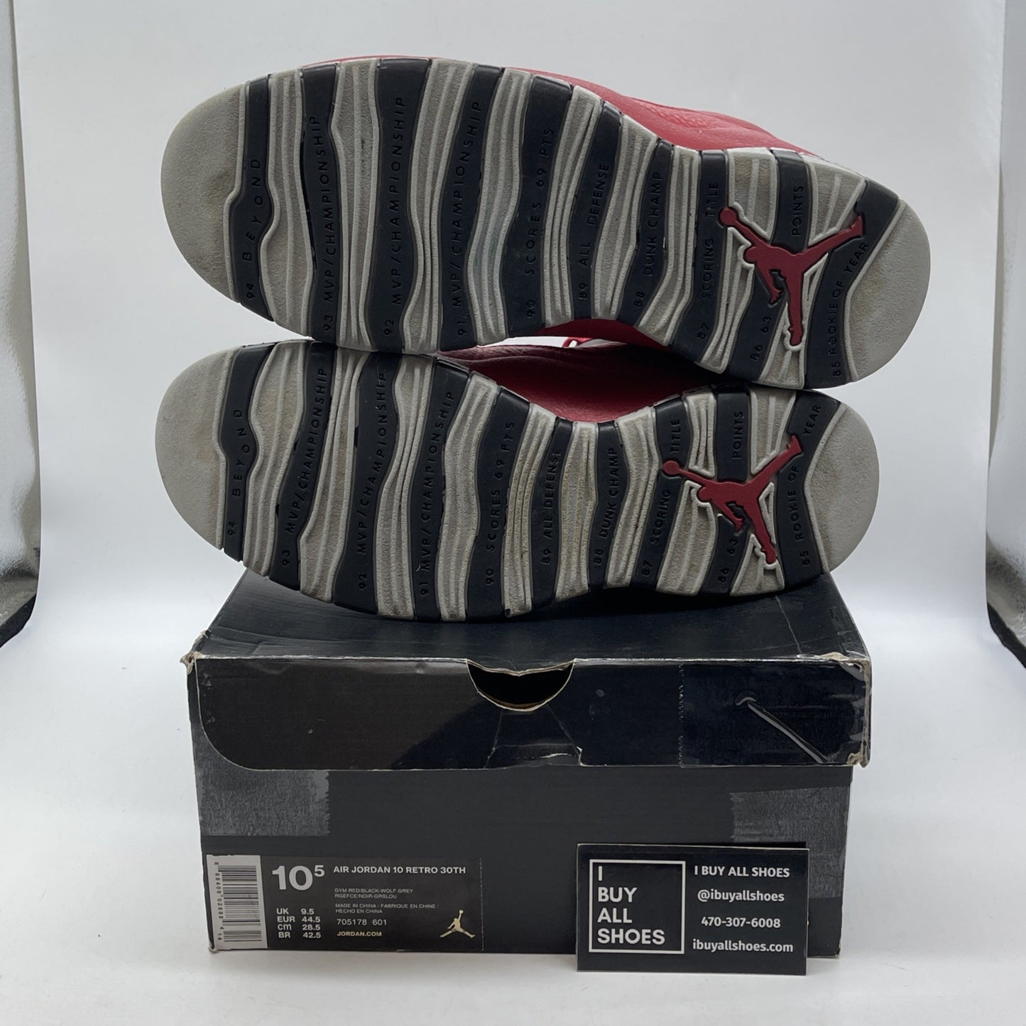 Size 10.5 - Air Jordan 10 Retro Bulls Over Broadway Red Black (705178-601)