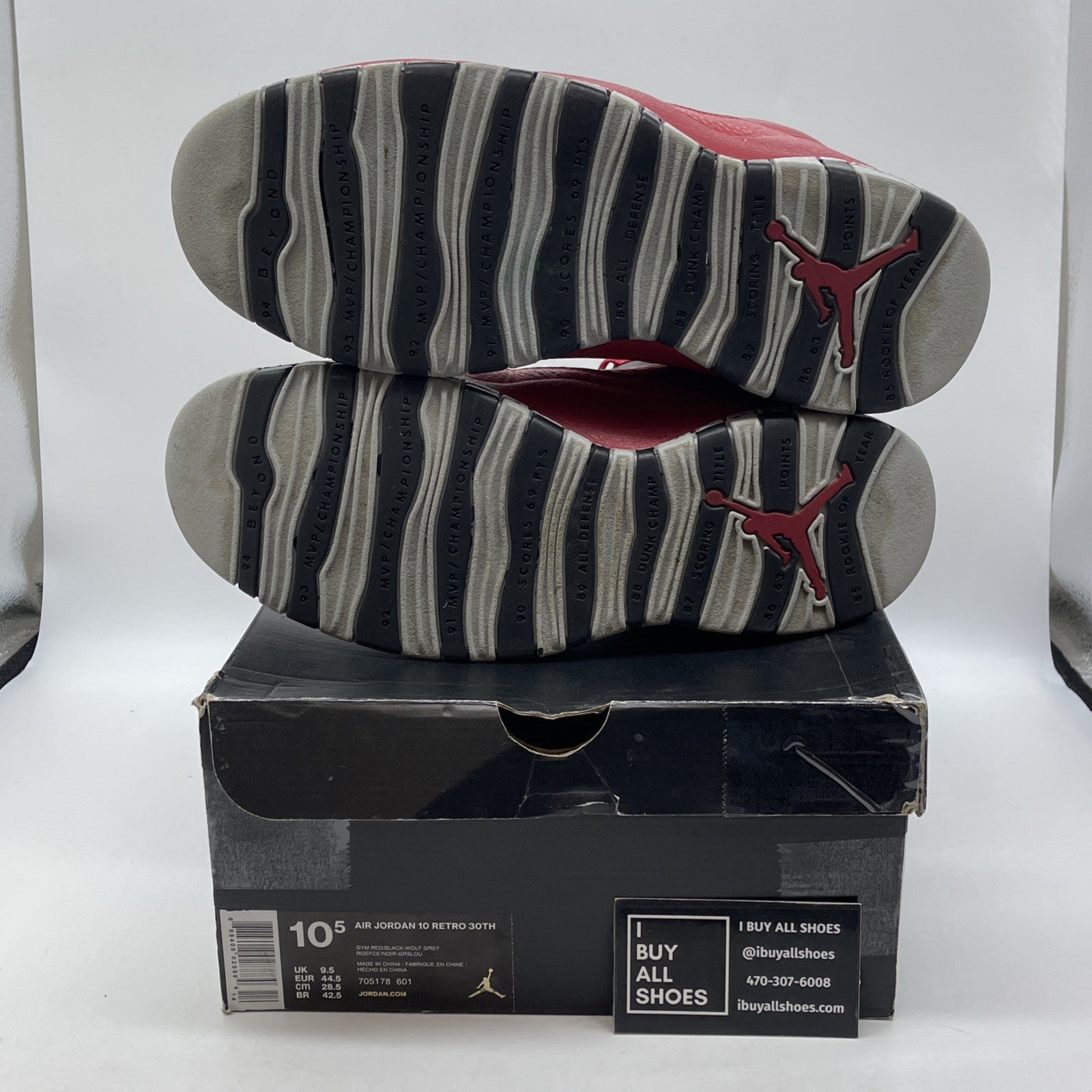 Size 10.5 - Air Jordan 10 Retro Bulls Over Broadway Red Black (705178-601)