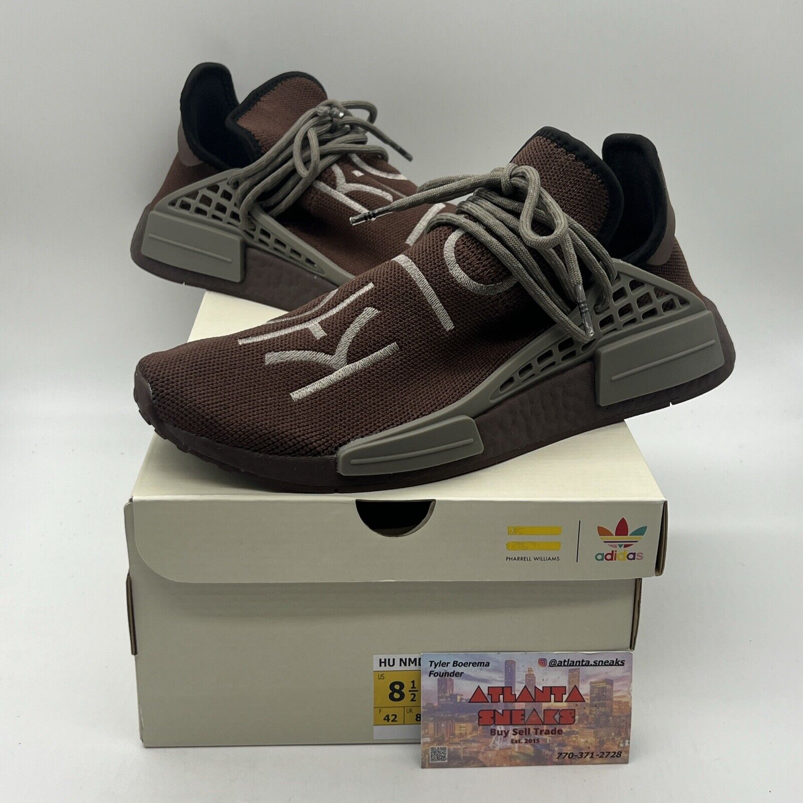 Size 8.5 - adidas Pharrell x NMD Human Race Chocolate Brand New Og All Brown DS