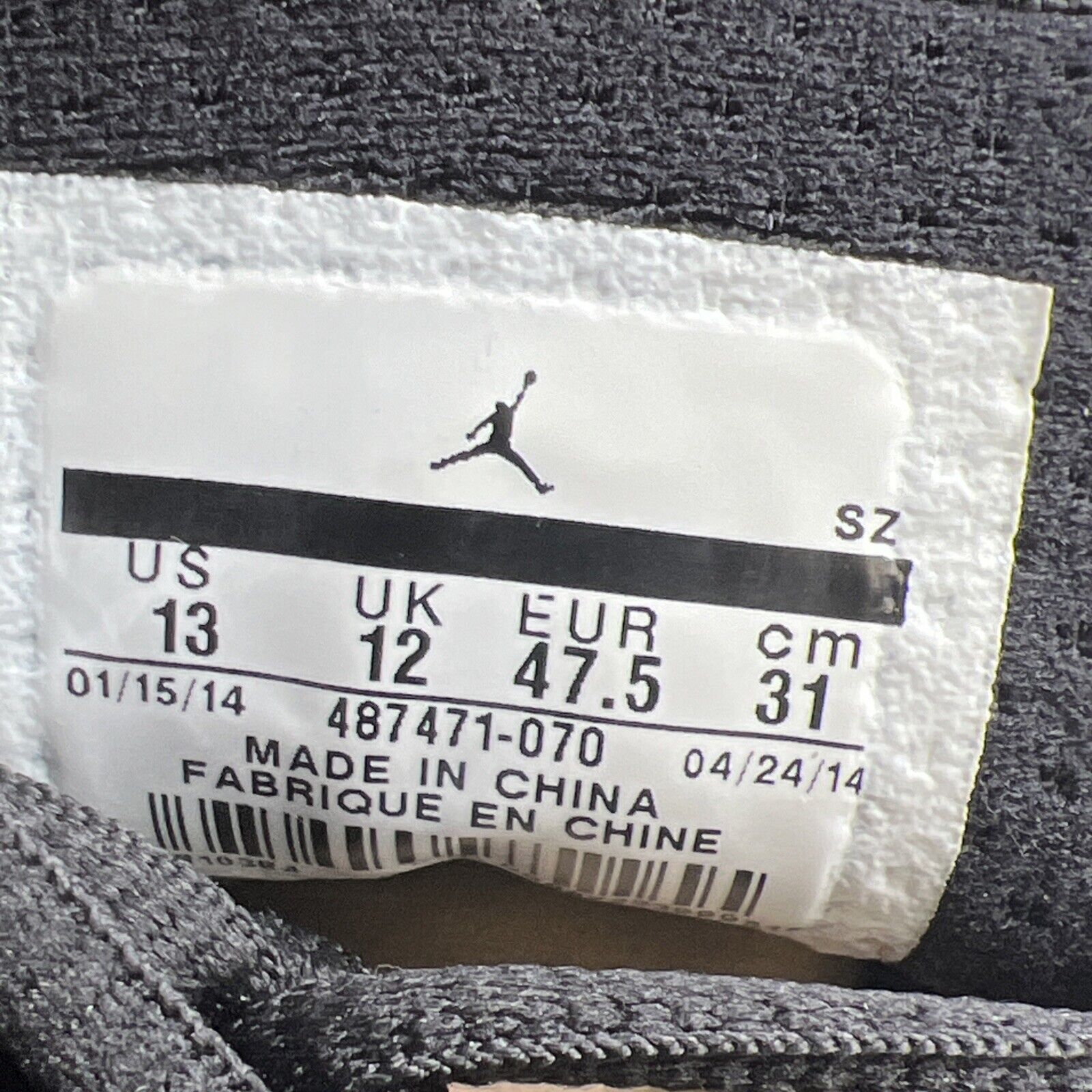 Size 13 - Air Jordan 14 Retro Thunder (487471-070)
