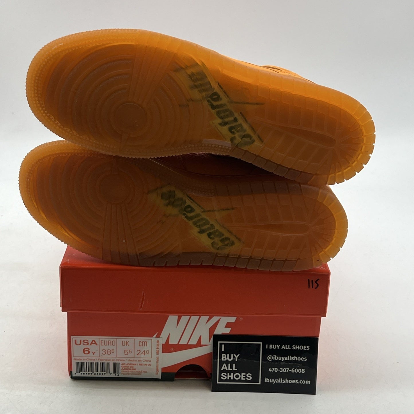 Size 6 - Air Jordan 1 Retro OG G8RD High Orange Peel (AJ6000-880)