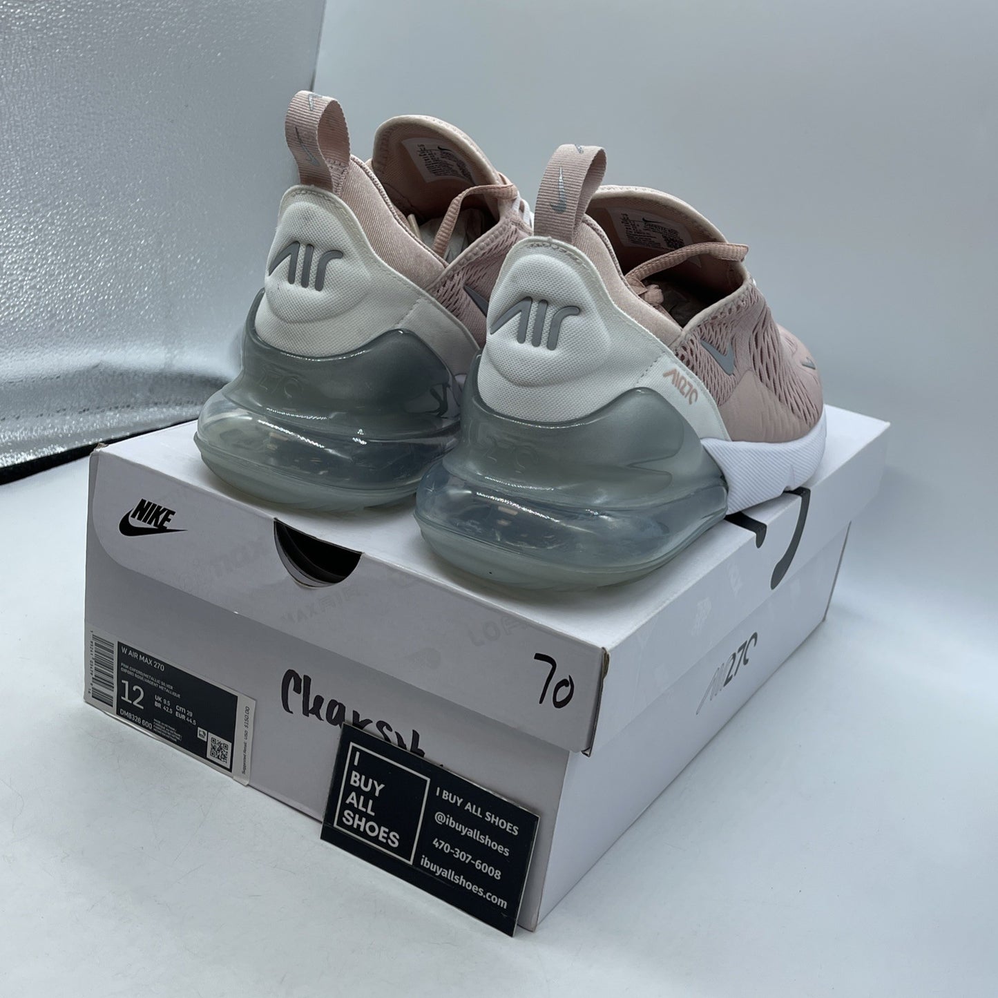 Size 12W - Nike Air Max 270 Pink Oxford Metallic Silver (DM8326-600)