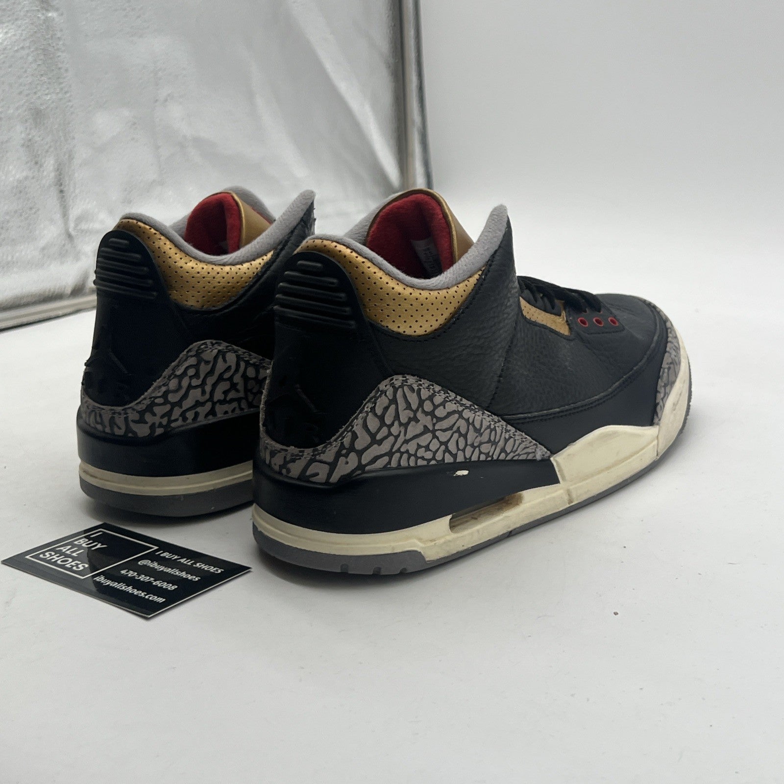 Size 9.5 - Air Jordan 3 Retro Mid Black Gold W (CK9246-067)