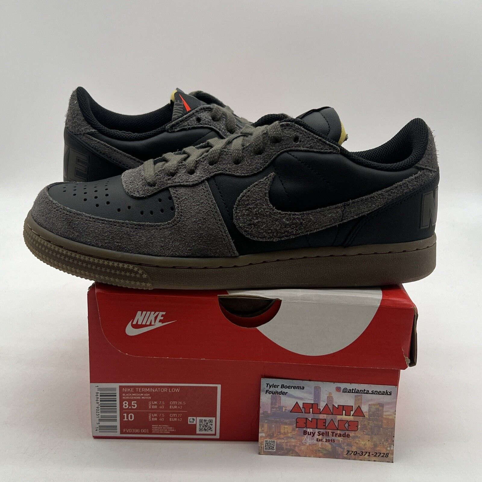 Size 8.5 - Nike Terminator Low Medium Ash Gum (FV0396-001)