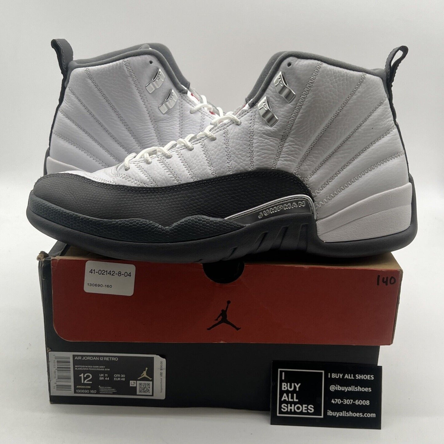 Size 12 - Air Jordan 12 Retro Dark Grey (130690-160)