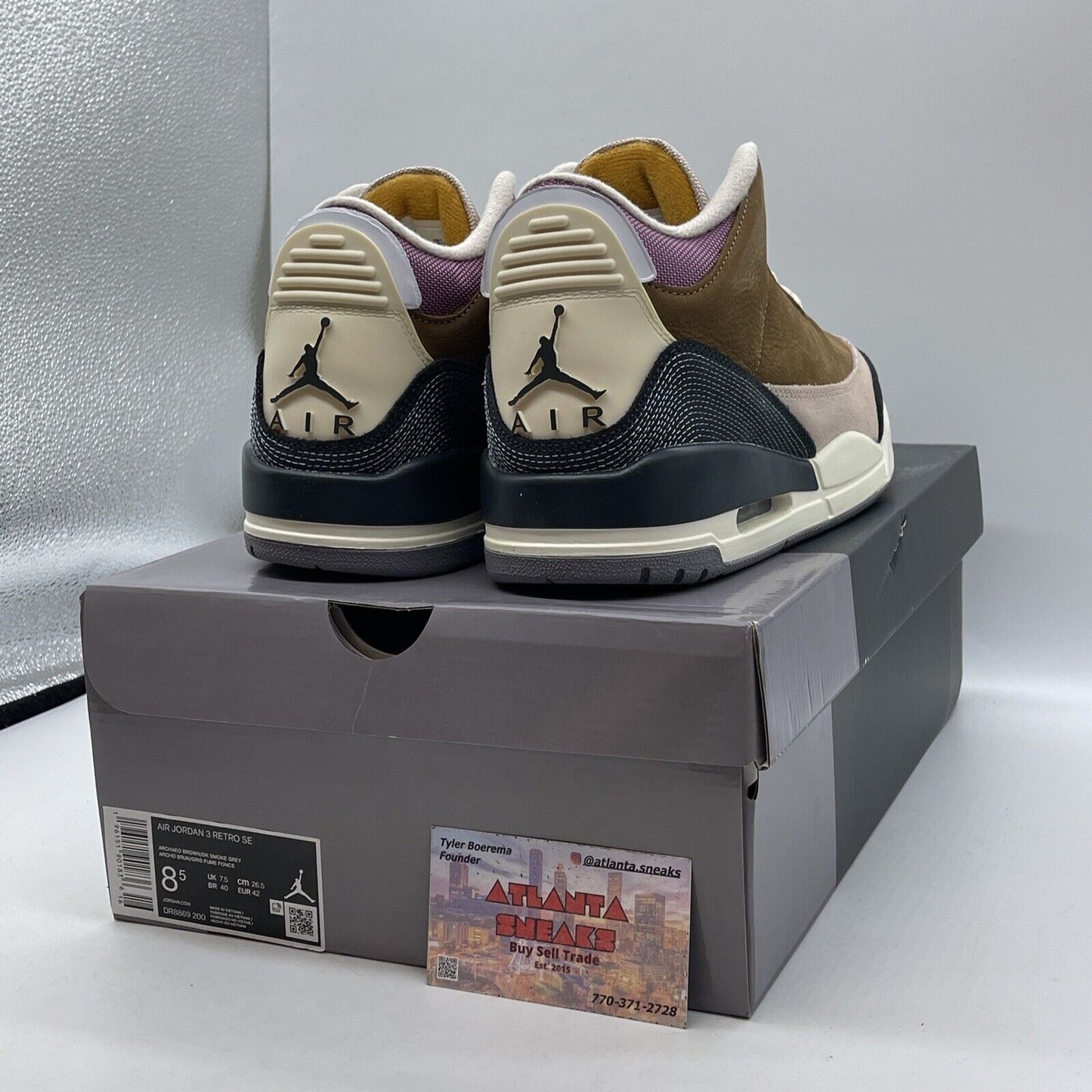 Size 8.5 - Air Jordan 3 Retro SE Winterized Brown Black Suede (DR8869-200)