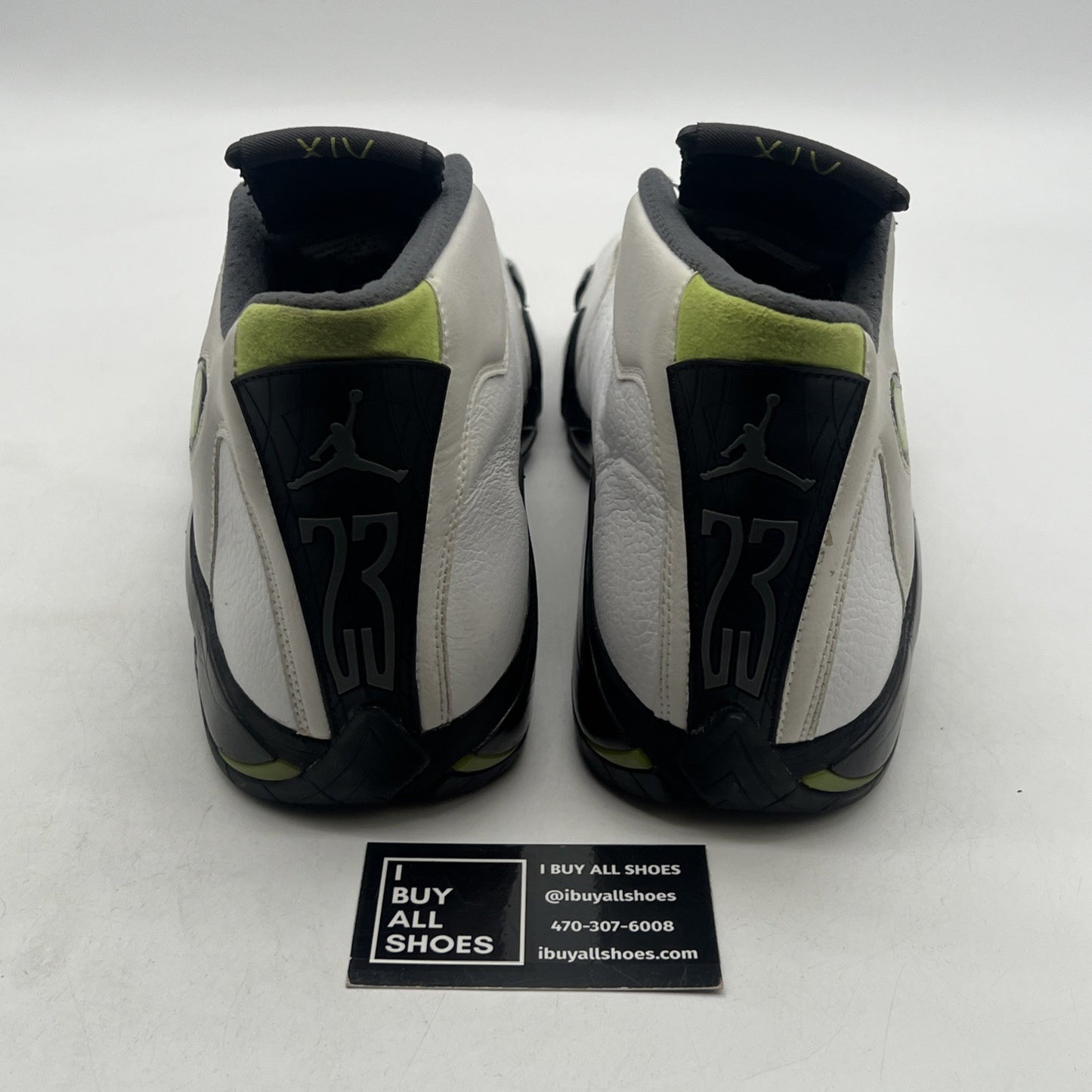 Size 14 - Air Jordan 14 Retro White Chartreuse (311832-132)