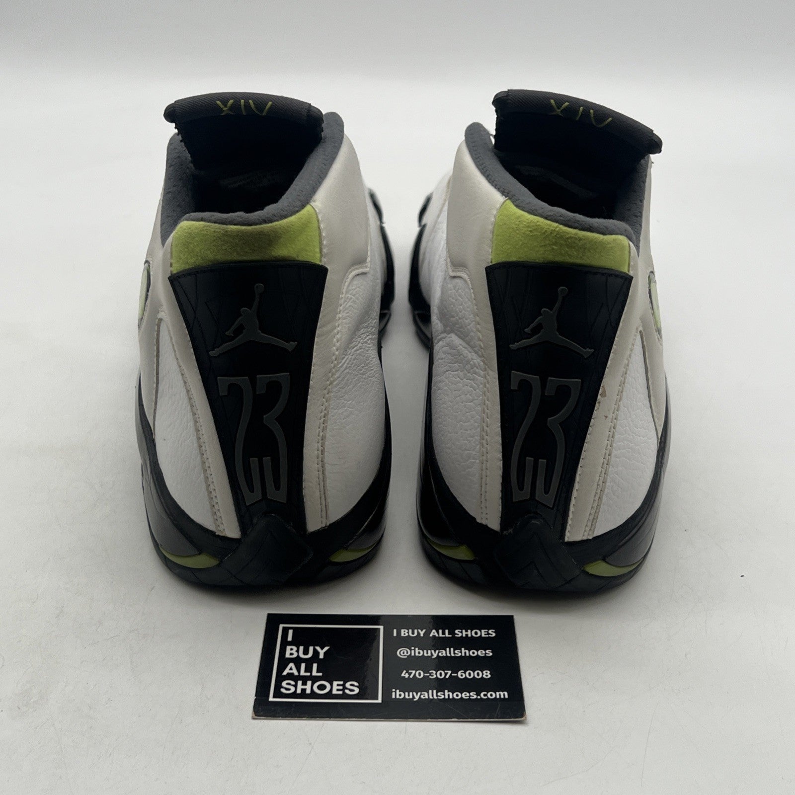 Size 14 - Air Jordan 14 Retro White Chartreuse (311832-132)