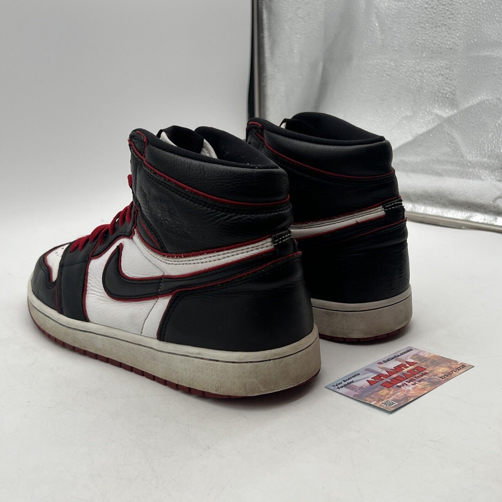 Size 12 - Jordan 1 Retro High OG Bloodline 2019 Black White Red (555088-062)