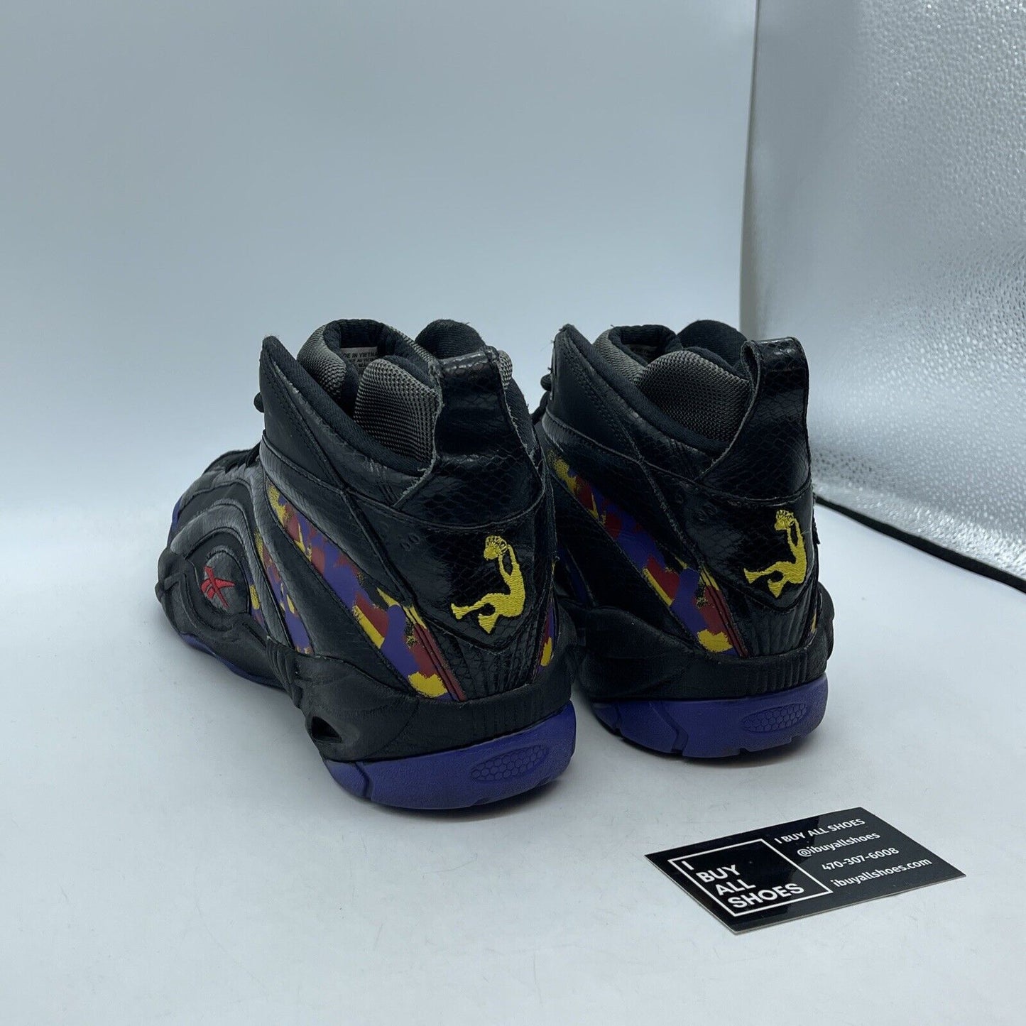 Size 11.5 - Reebok Shaqnosis "Escape From L. A." Black Suede Leather -AA1128-203