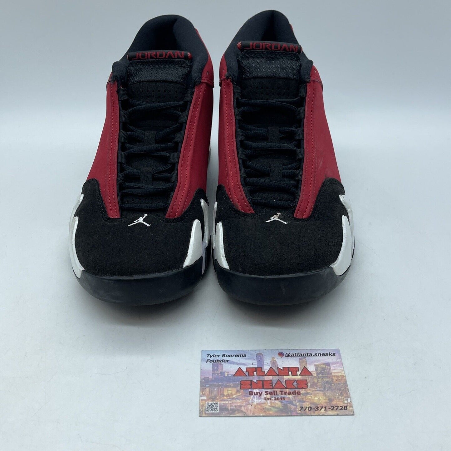 Size 8.5 - Air Jordan 14 Retro Gym Red Black Suede White Leather (487471-006)