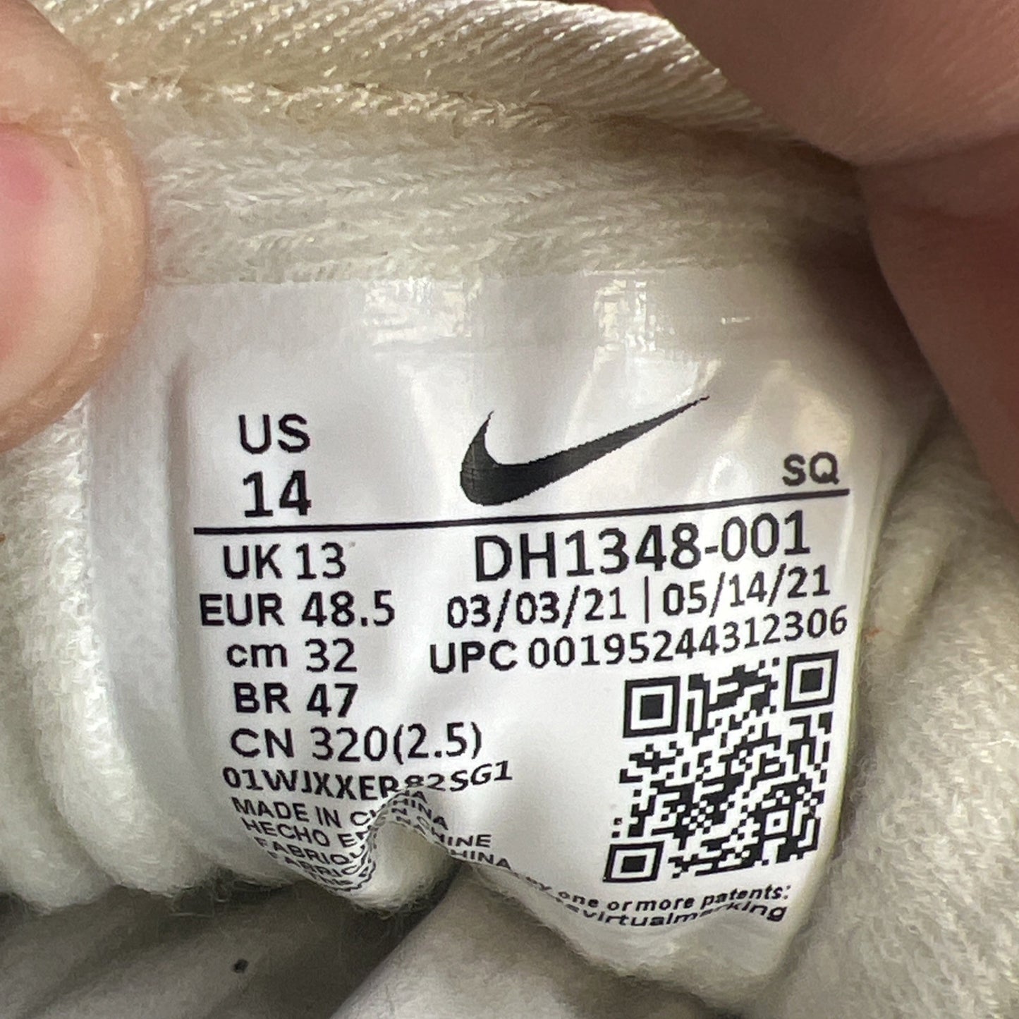 Size 14 - Nike Air Max 1 Patta Waves Monarch (DH1348-001)