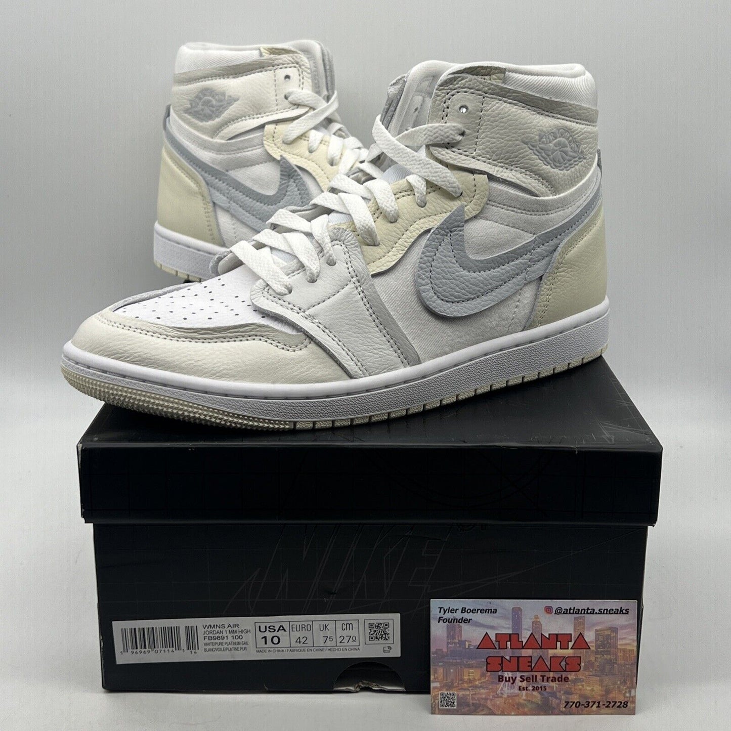 Size 10 - Air Jordan 1 Method of Make High Coconut Milk W Leather (FB9891-100)