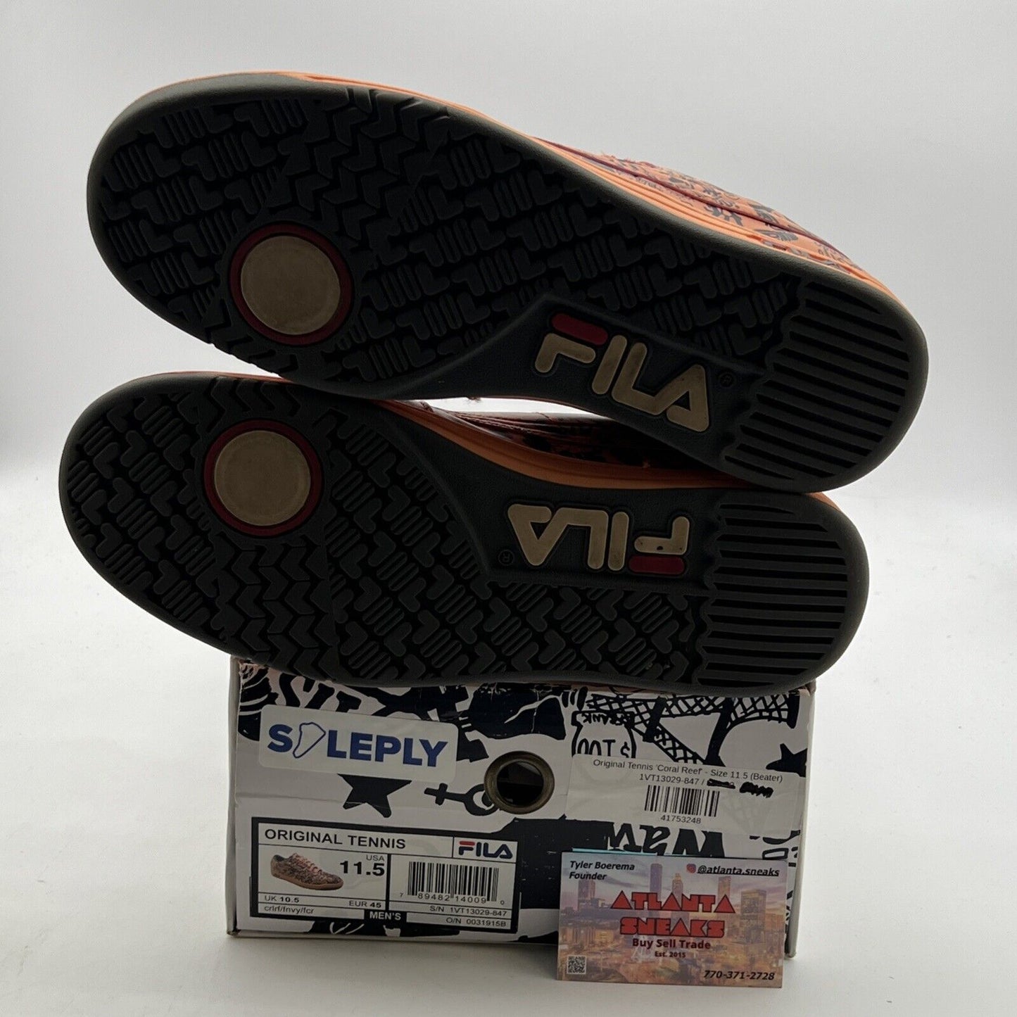 Size 11.5 - Fila Original Tennis “Coral Reef” Orange/Blue/Grey (1VT13029-847)