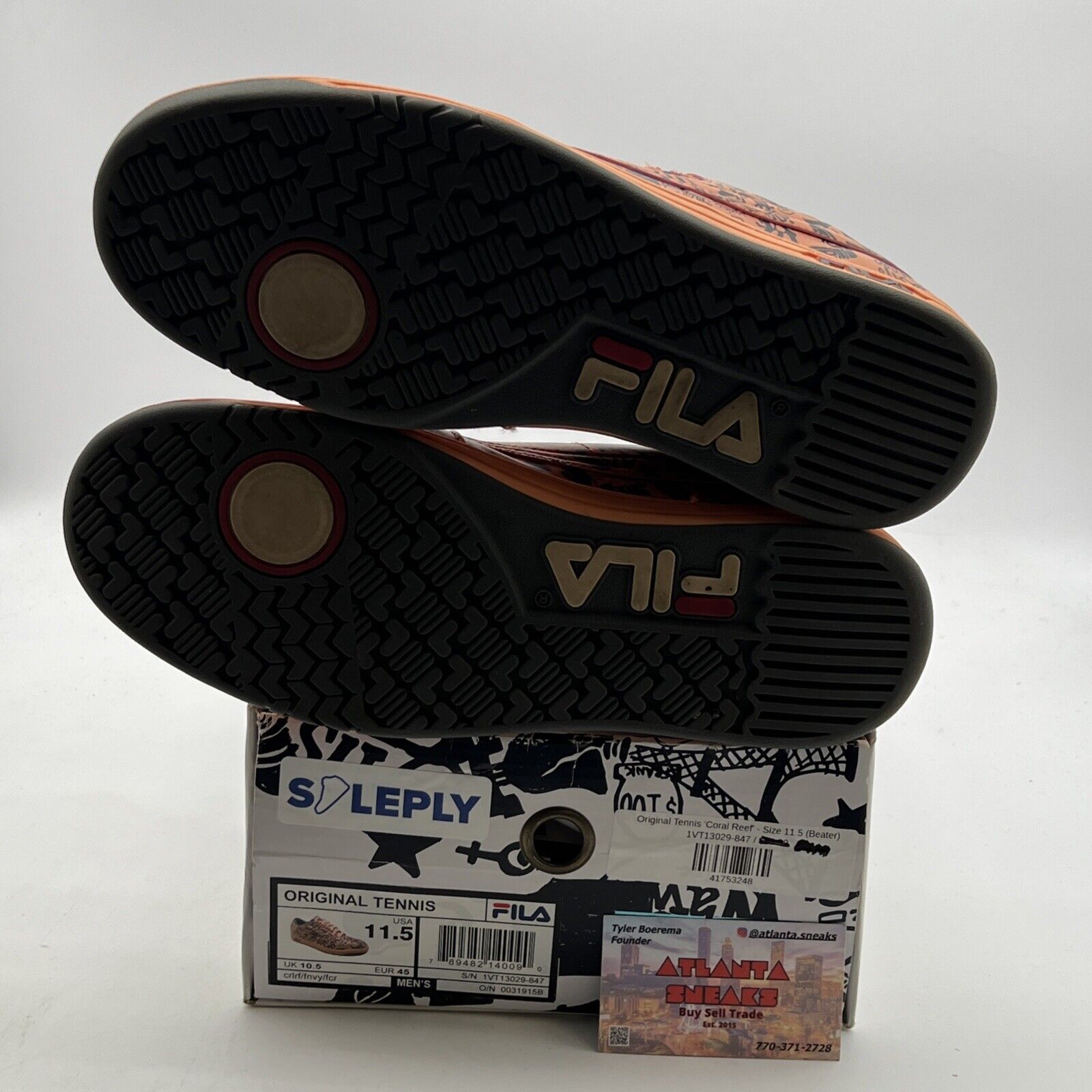 Size 11.5 - Fila Original Tennis “Coral Reef” Orange/Blue/Grey (1VT13029-847)